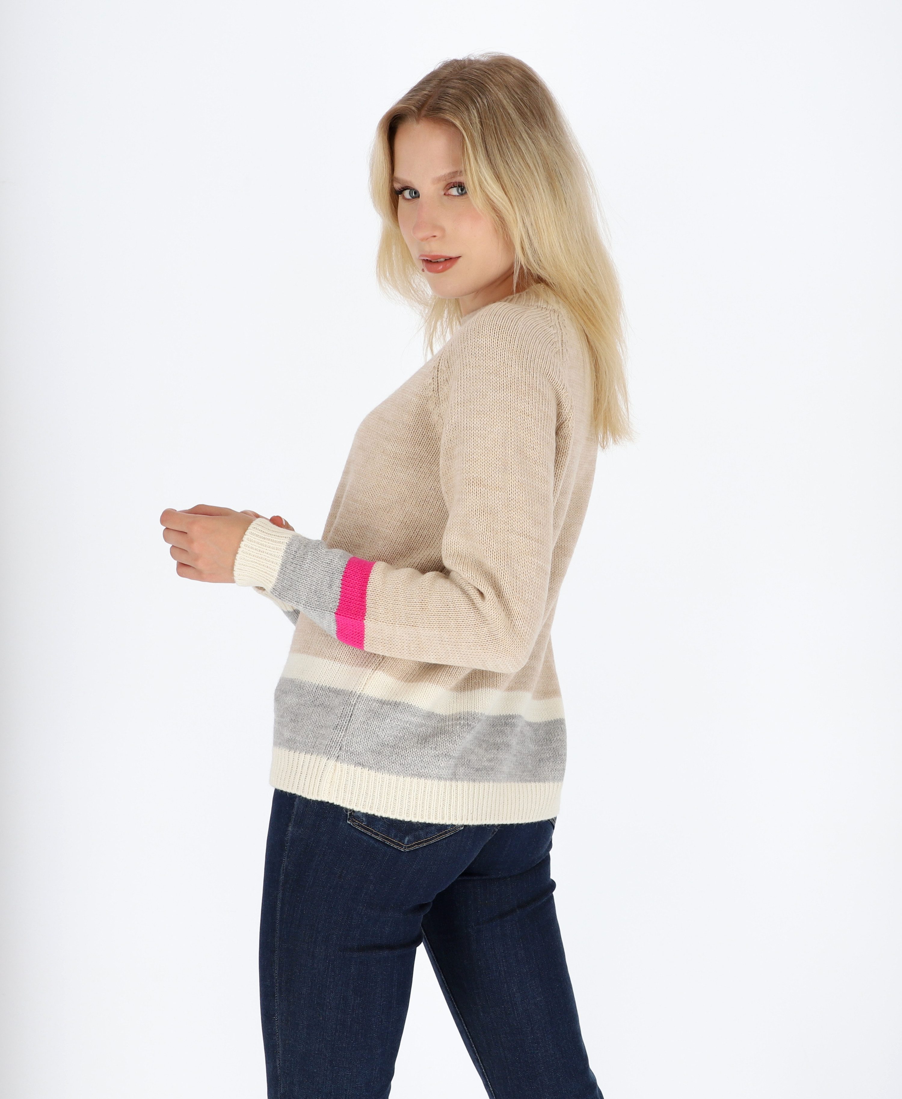 halsüberkopf Accessoires Strickpullover Streifen aus hochwertigem günstig online kaufen