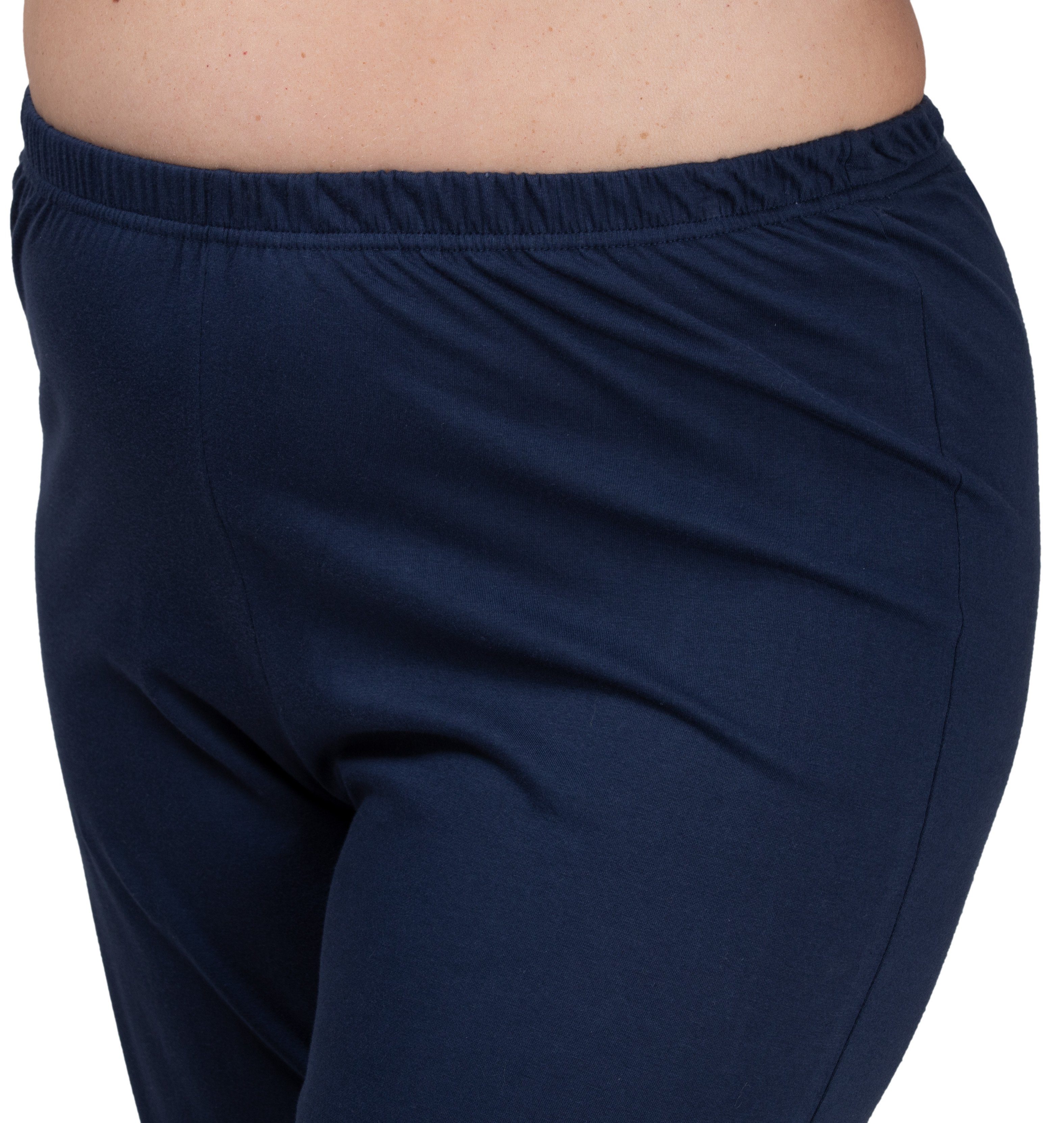 Moonline Pyjama Pyjama in großen Größen (Übergröße XL - 4XL) aus 100% Baumwolle