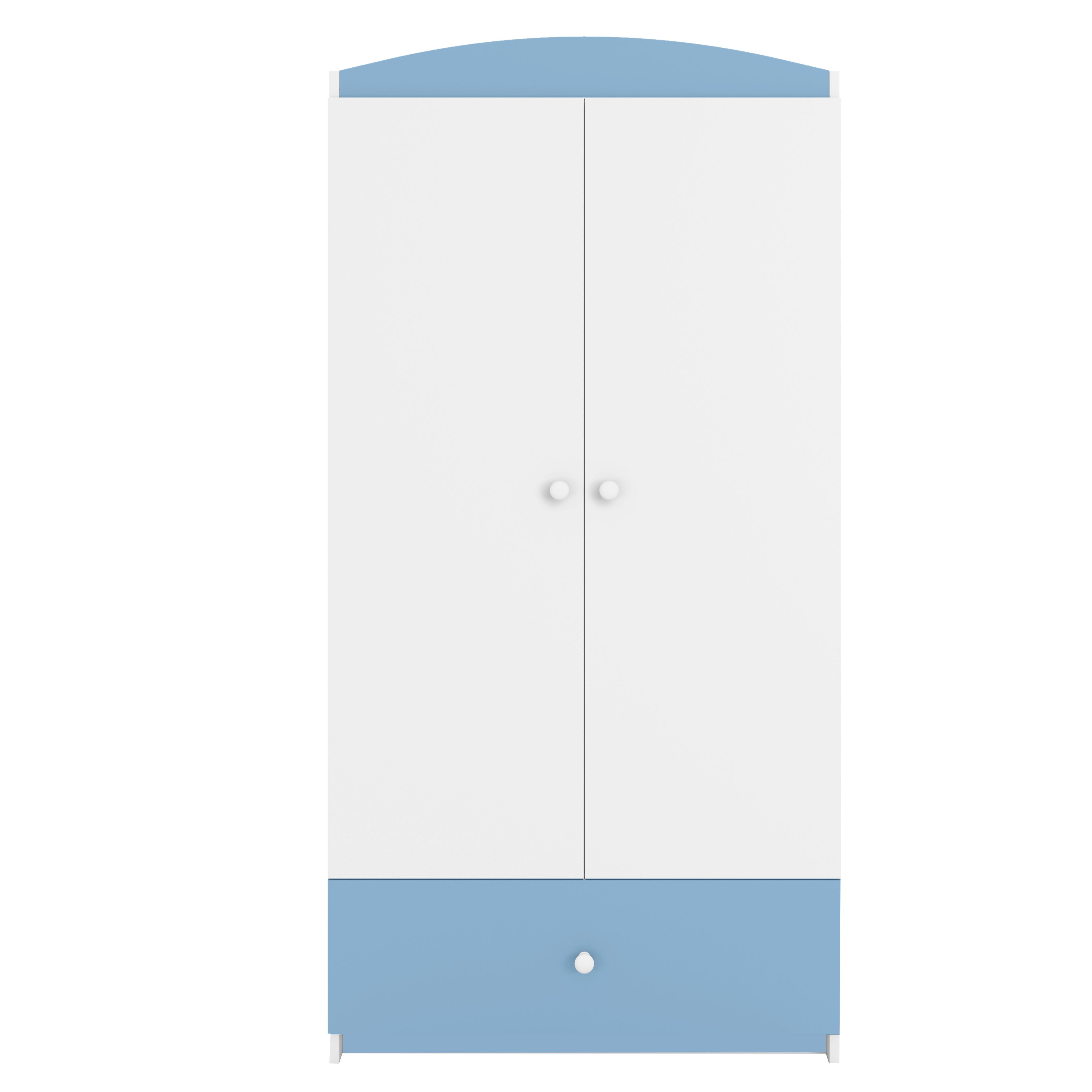 Raumhirsch Furniture Kinderkleiderschrank ohne Motiv - Kleiderschrank für Kinder (Kinderzimmerschrank in schlichtem Design, Mit Ablagefächern & Kleiderstange) modernes, minimalistisches Design, verschiedene Farben & Designs