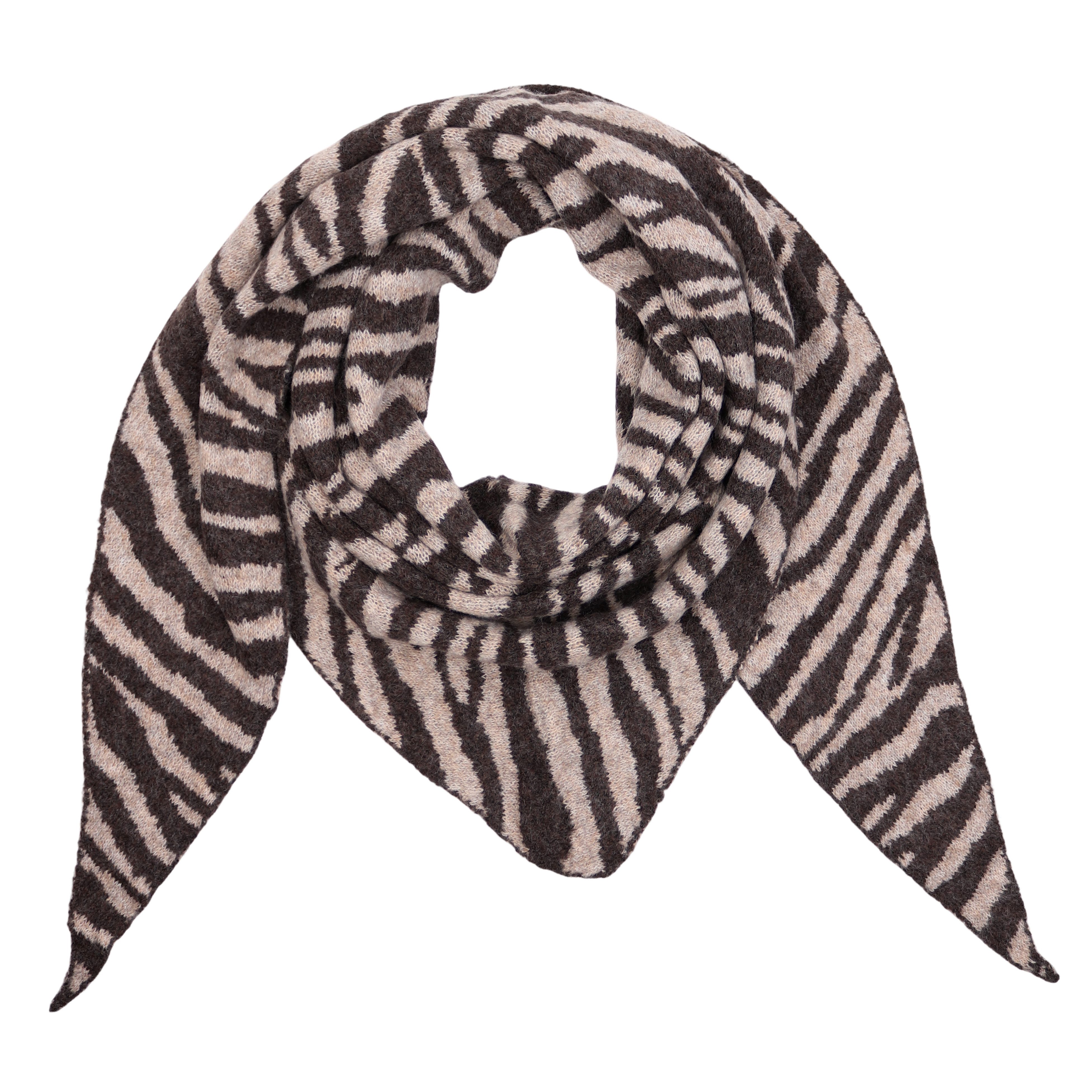 MIRROSI Dreieckstuch kuschliger und warmer Dreiecksschal Zebra Muster ca.18 günstig online kaufen