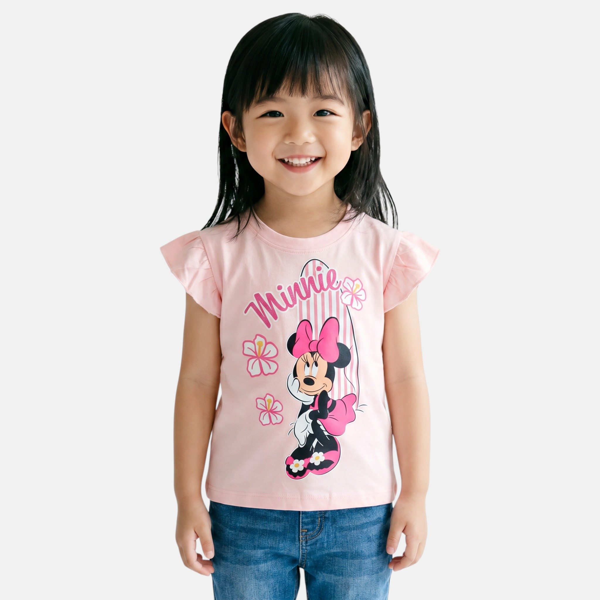 Disney Print-Shirt Disney Minnie Maus Kinder Mädchen T-Shirt Kurzarm Shirt (1-tlg) Gr. 98 bis 128 - 100% Baumwolle