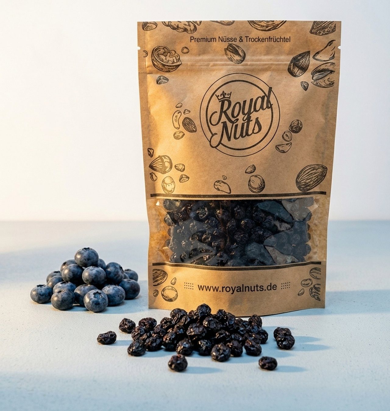 Royalnuts Genuss GmbH Trockenfrüchte 1000g Getrocknete Heidelbeeren, Royalnuts
