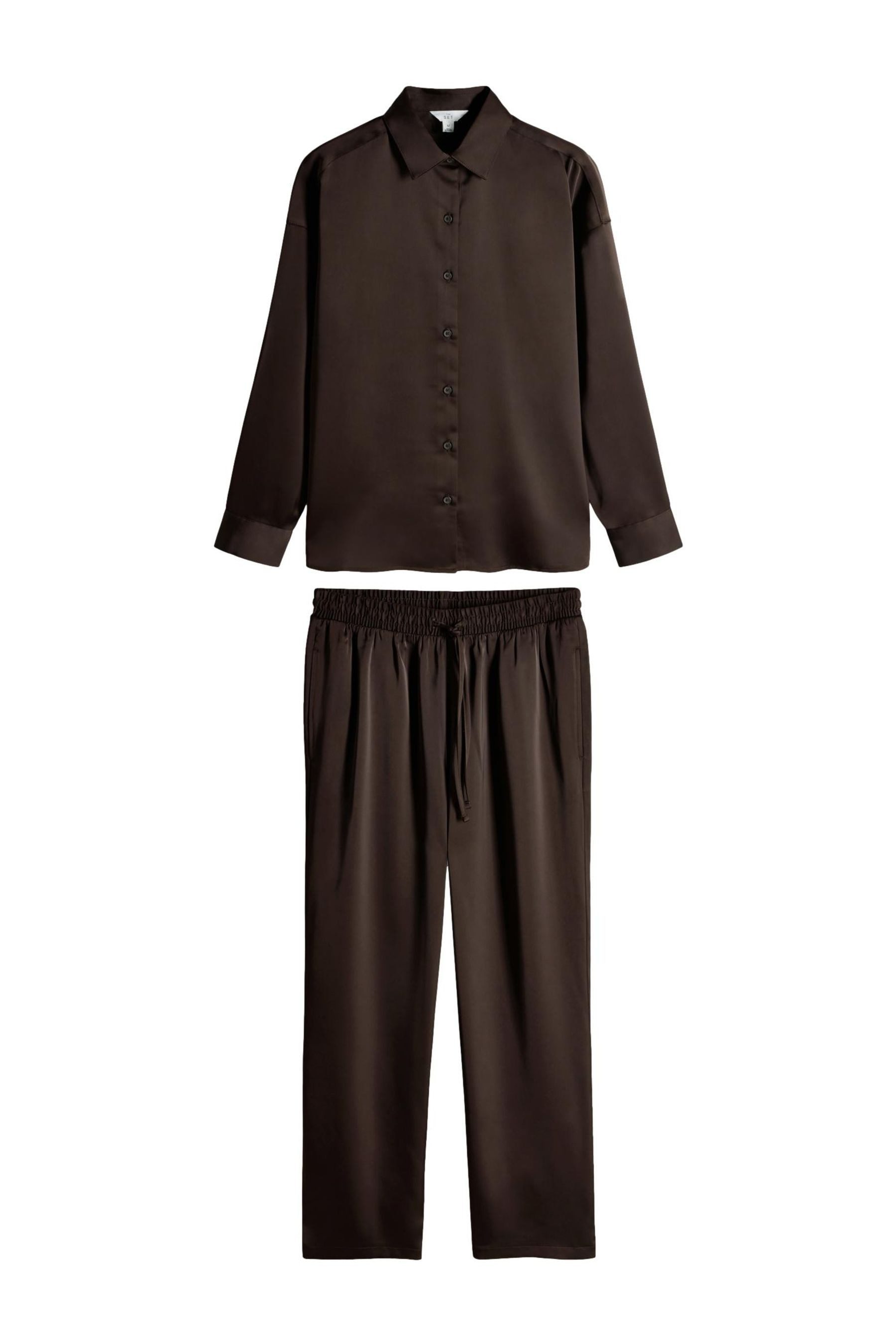 The Set Satinbluse The Set Kombi-Set aus Satinbluse und Hose (2-tlg) günstig online kaufen