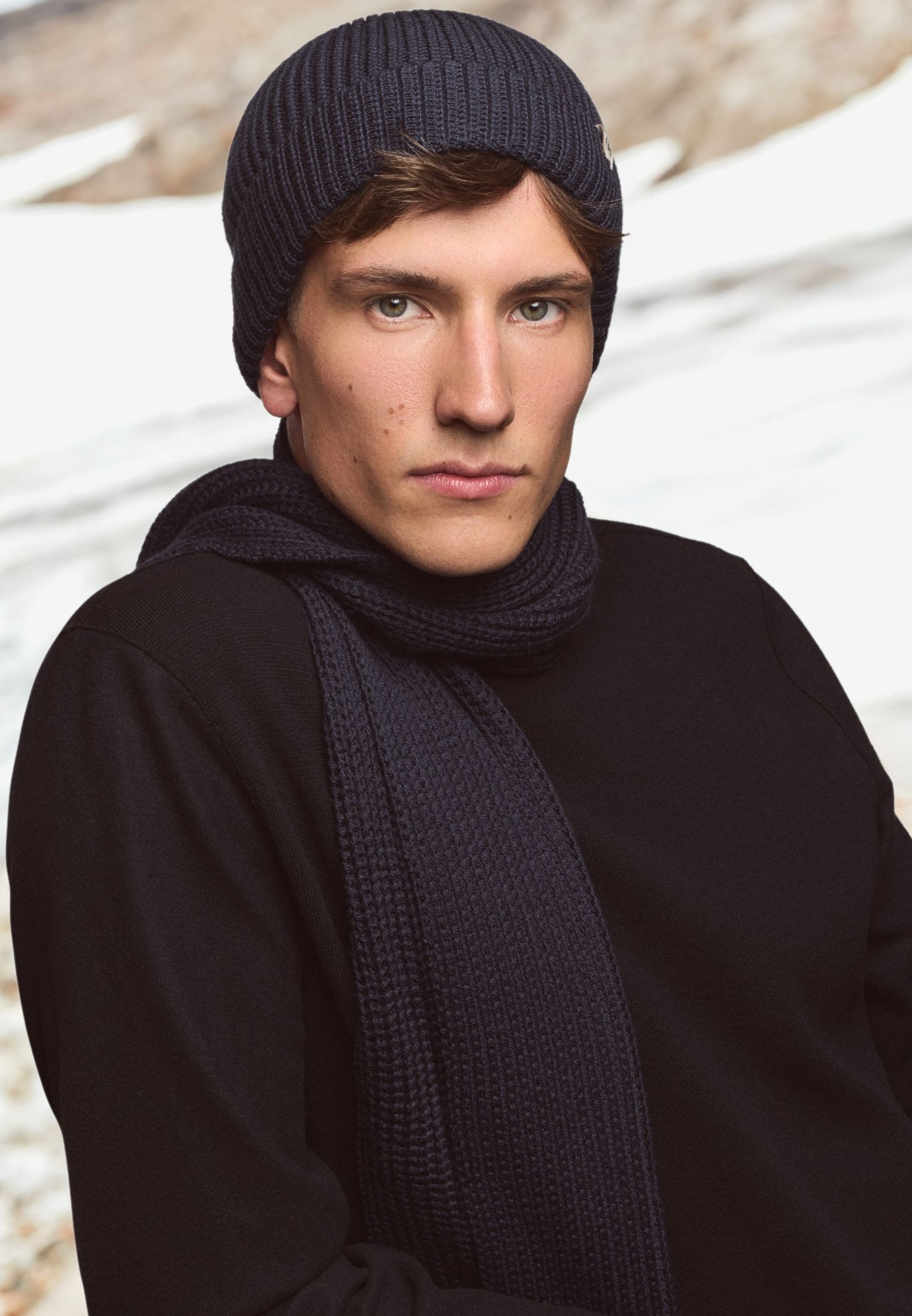 Roeckl Strickmütze PURE MERINO MÜTZE Warme Wollmütze mit Rippstrickmuster