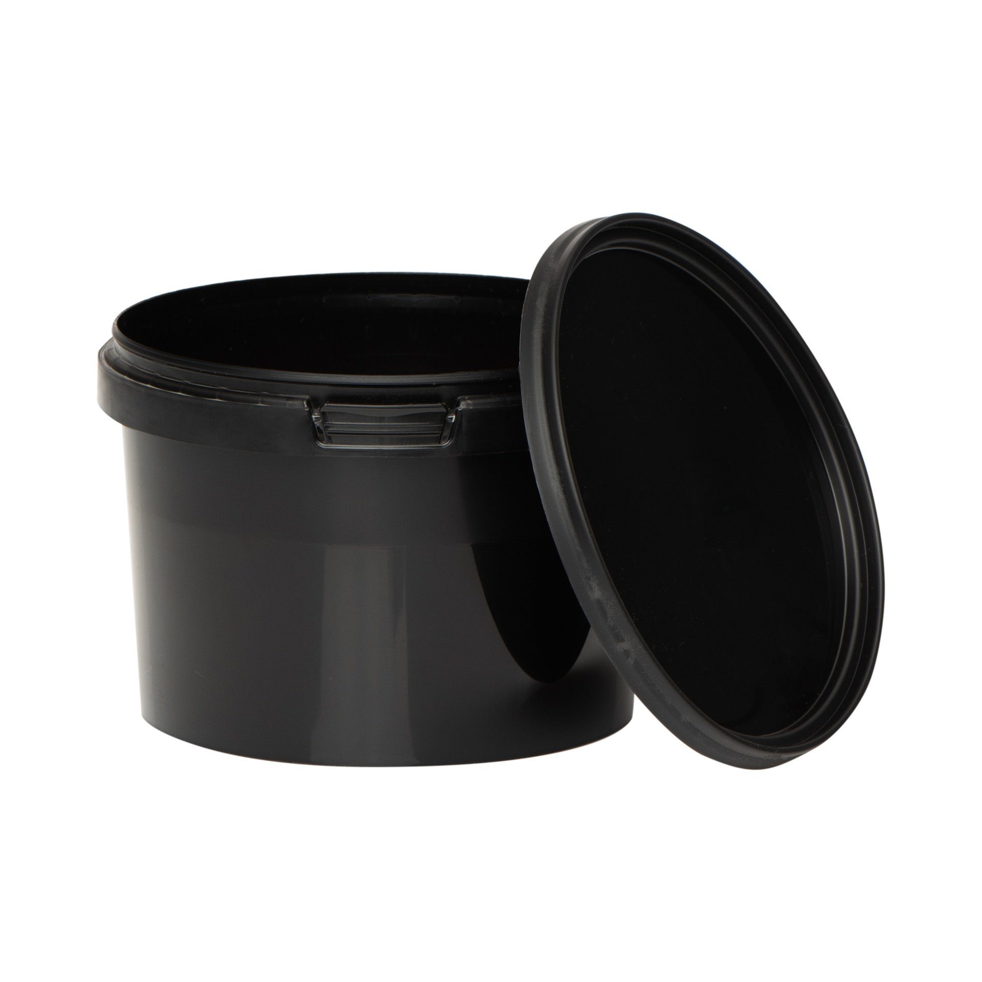 BENBOW Aufbewahrungssystem Eimer mit Deckel 30 20 10 5 3 1 0,5 L Schwarz Lebensmittelecht Eimer, Polypropylen - Lebensmittelecht, Geschmacksneutral, Auslaufsicher, (3-tlg., PZH-, BRC- und DIN-ISO-zertifiziert), für Lebensmittel, Farben, Chemikalien