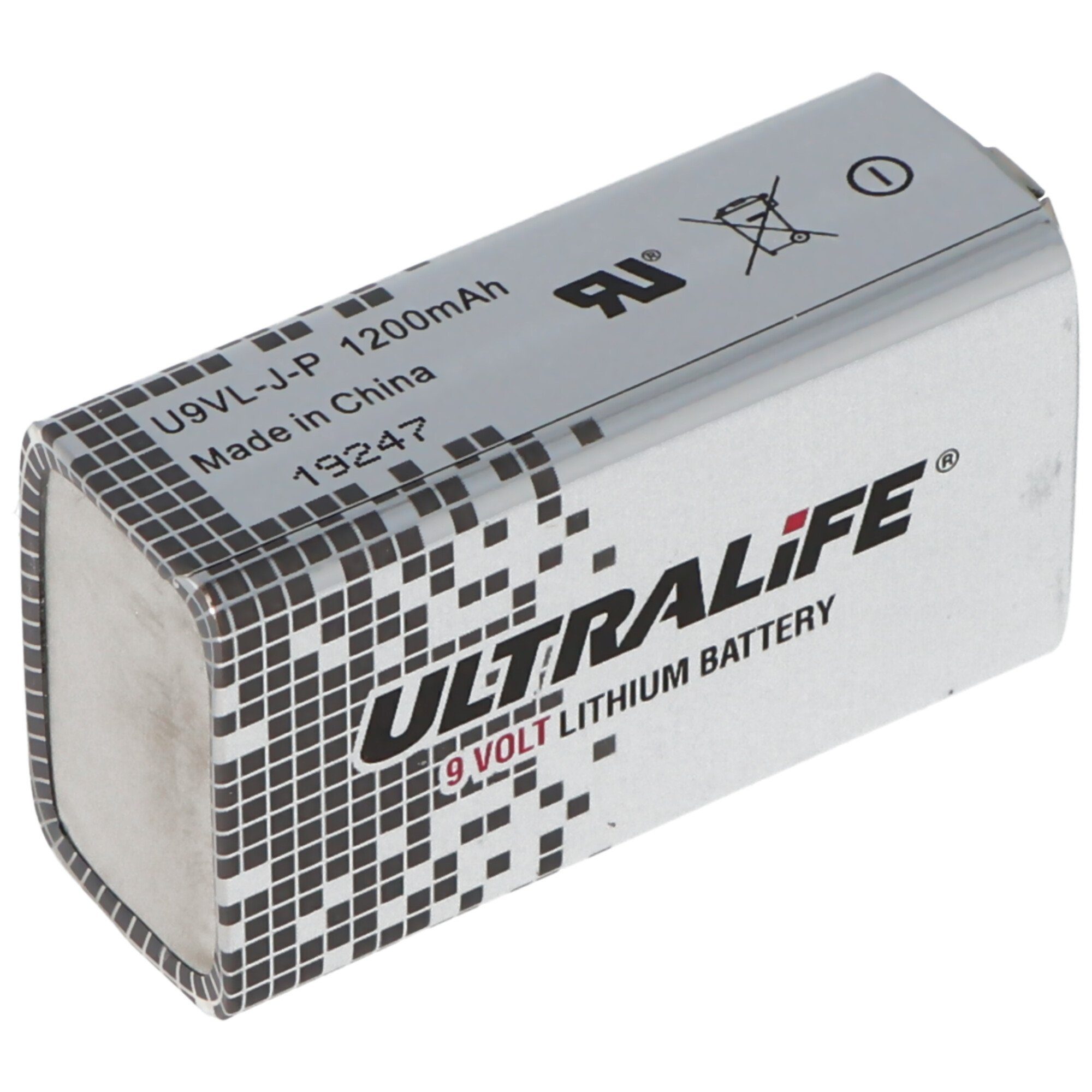 UltraLife Ultralife Lithium Batterie 9 E-Block, (9,0 Volt, U9VL-J, Batterie, U9VL-J-P U9VL, V)