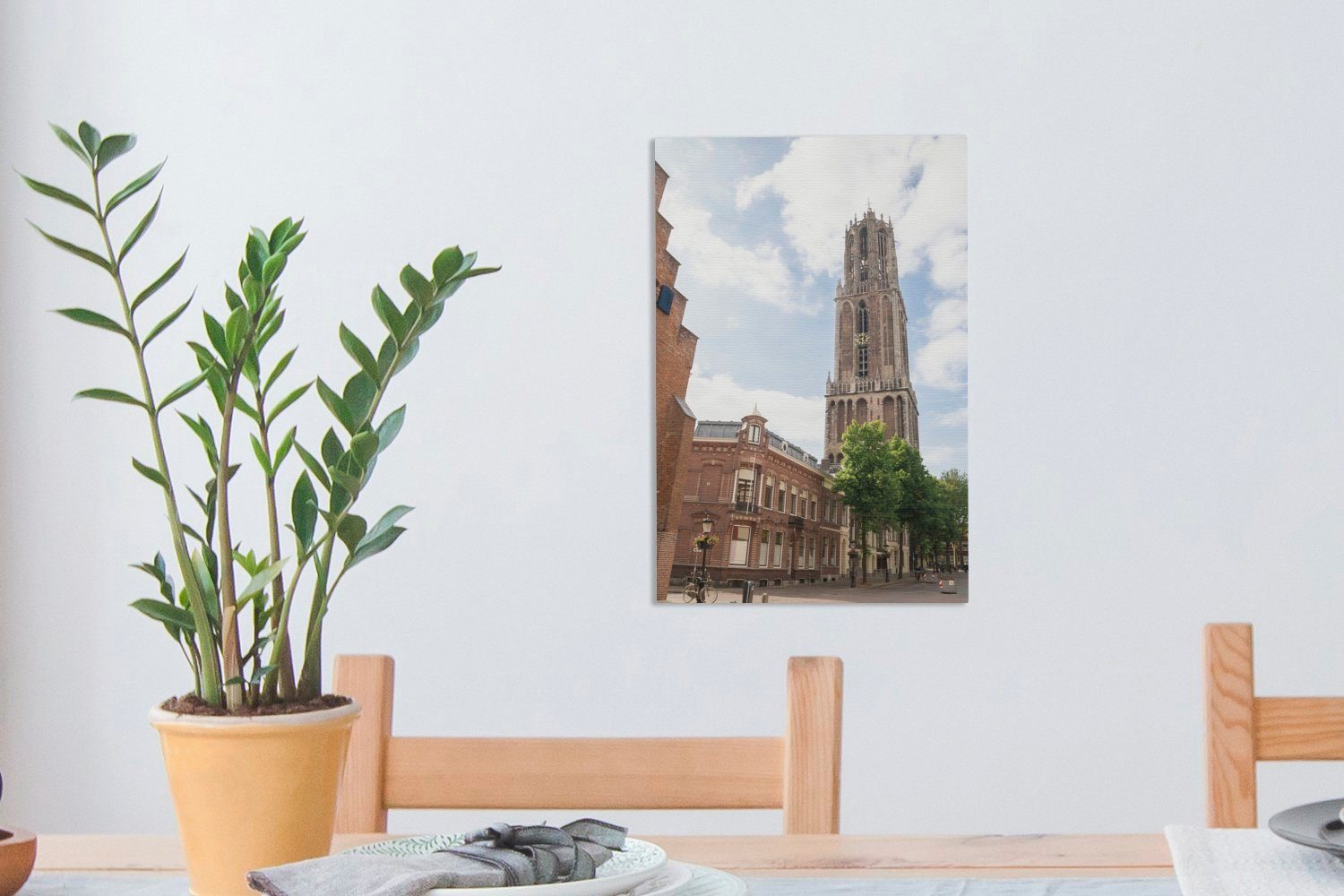 OneMillionCanvasses® Leinwandbild Domtoren Leinwandbild fertig inkl. Ansicht cm 20x30 Zackenaufhänger, Utrecht, (1 St), - bespannt Gemälde, 