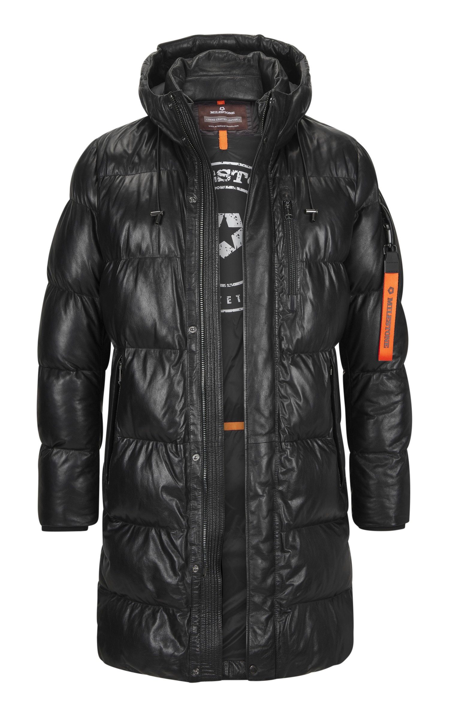 Milestone Ledermantel MSPiero Lammnappa-Parka mit daunenfreier Sorona® Wärmeisolierung