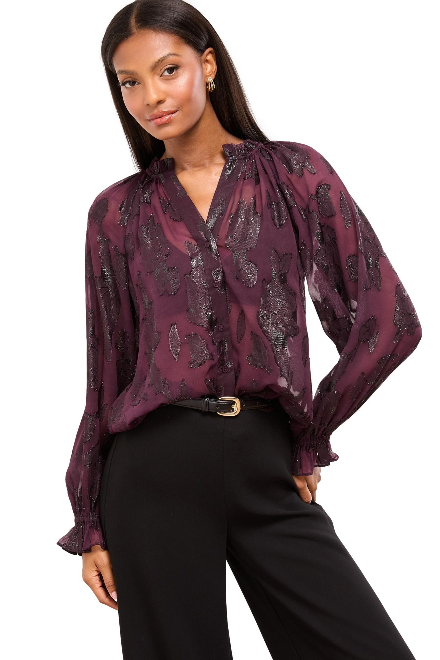 LIPSY Langarmbluse Lipsy Bluse, Regular (1-tlg)