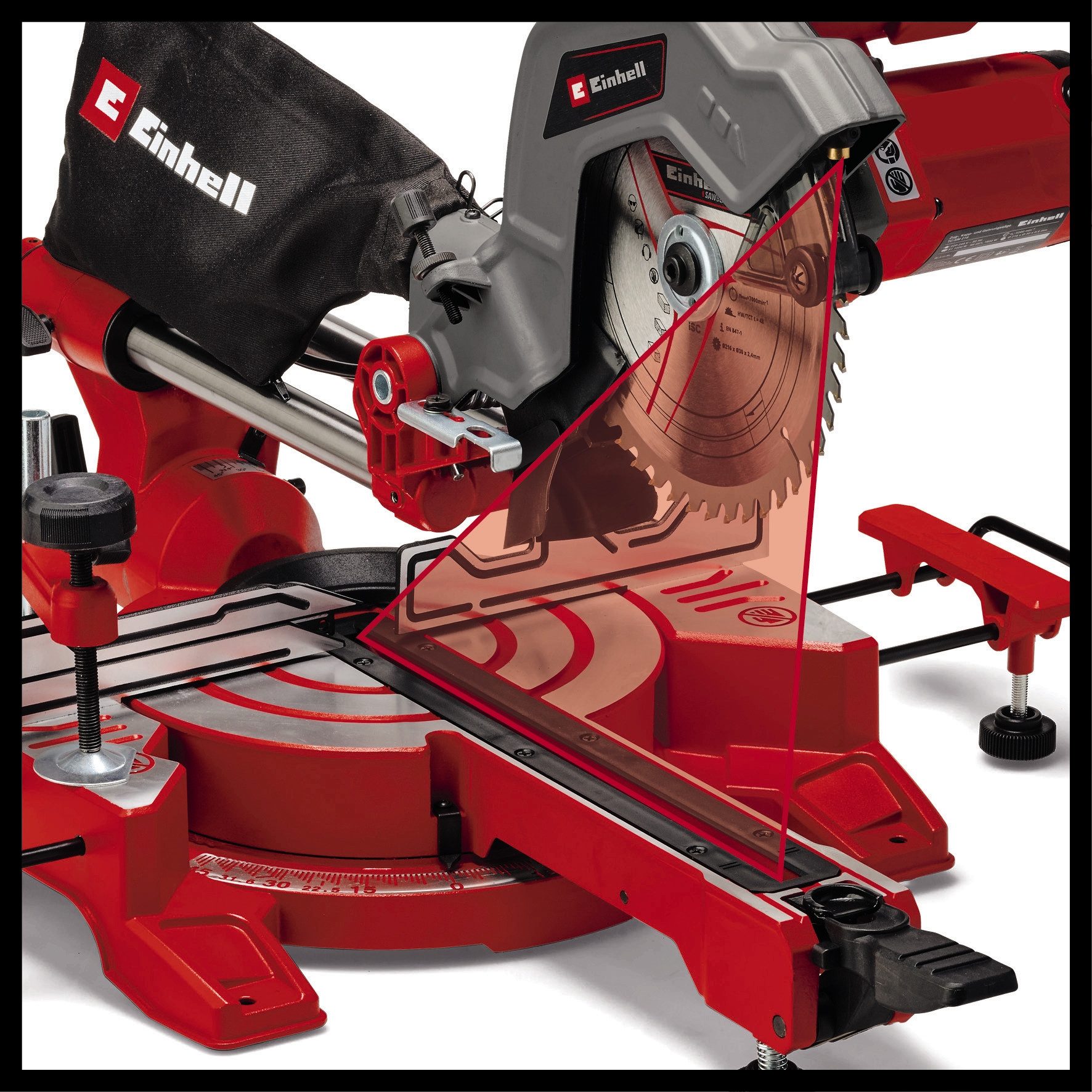Einhell Zug-, Kapp- und Gehrungssäge TC-SM 216, 1-St.