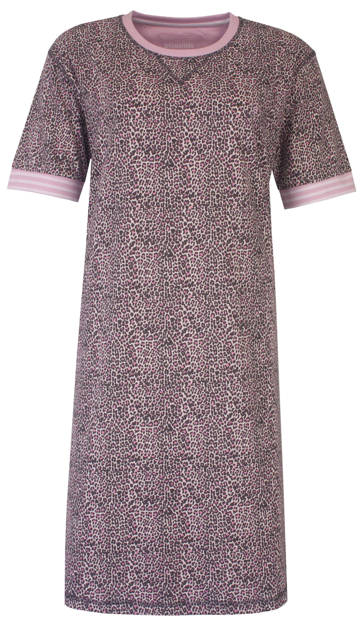 Irresistible Nachthemd Damen Schlafshirt mit kurzem Arm Animal Print (1-tlg günstig online kaufen