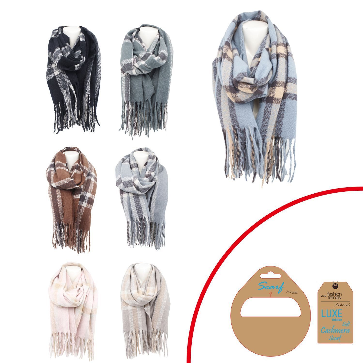 VewoTex Schal Winter Damen Schal » Winterschal kariert » Cashmera Soft, (Ei günstig online kaufen