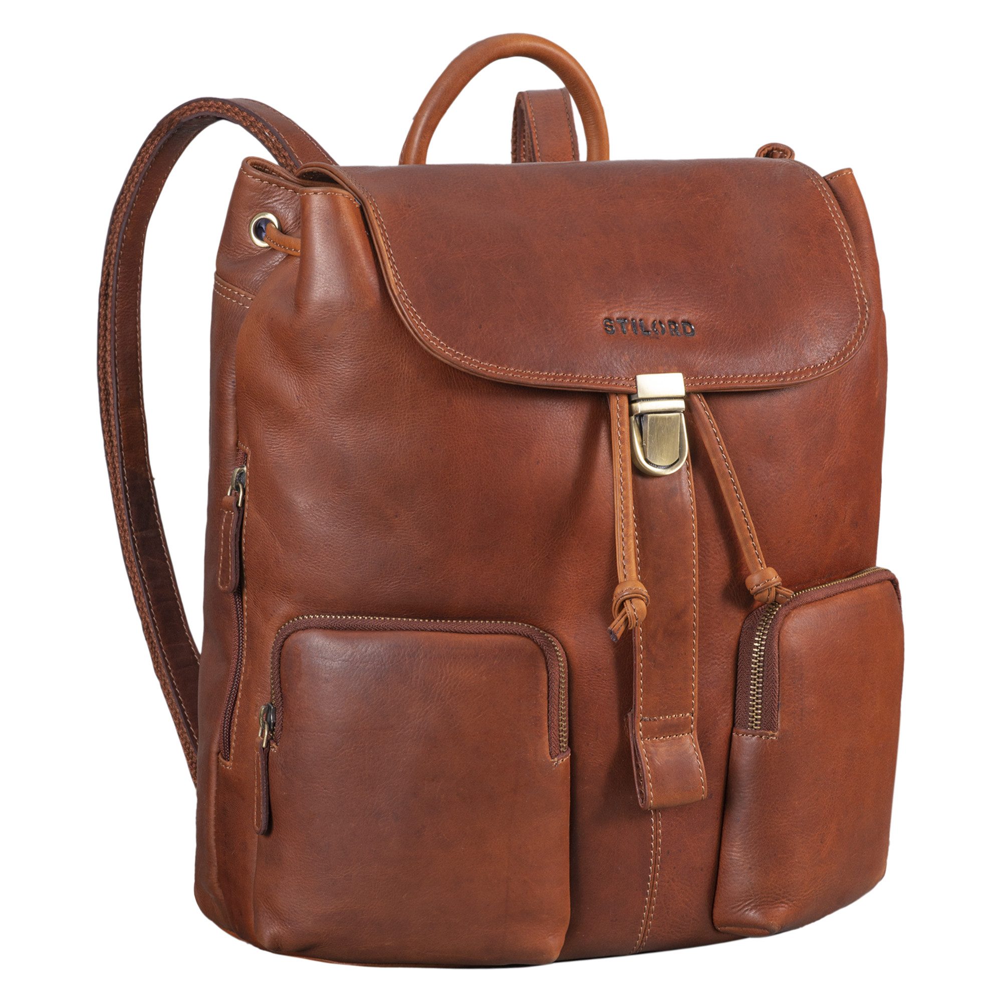 STILORD Notebook-Rucksack “Sidney” Leder Businessrucksack Damen