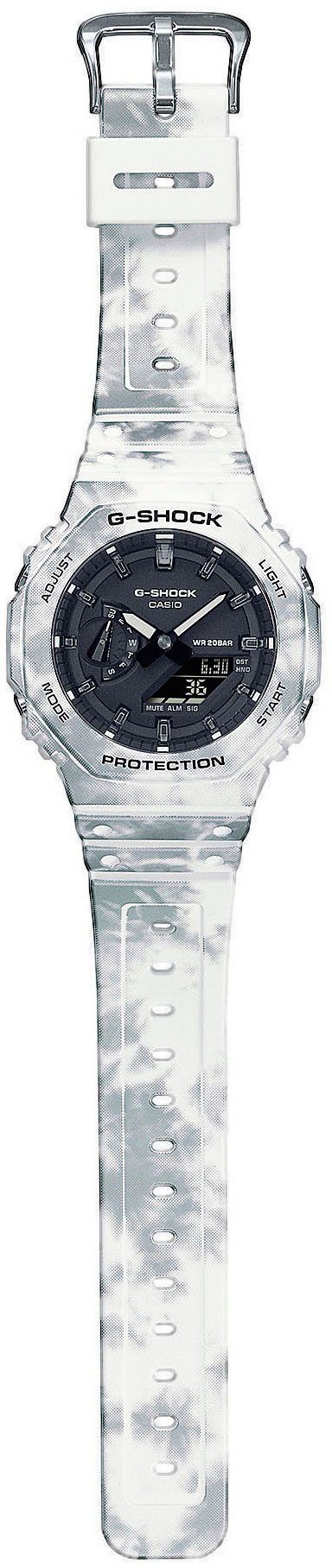 CASIO G-SHOCK Chronograph GAE-2100GC-7AER, zusätzlichem (Set, mit Gehäuse) und Wechselband 3-tlg