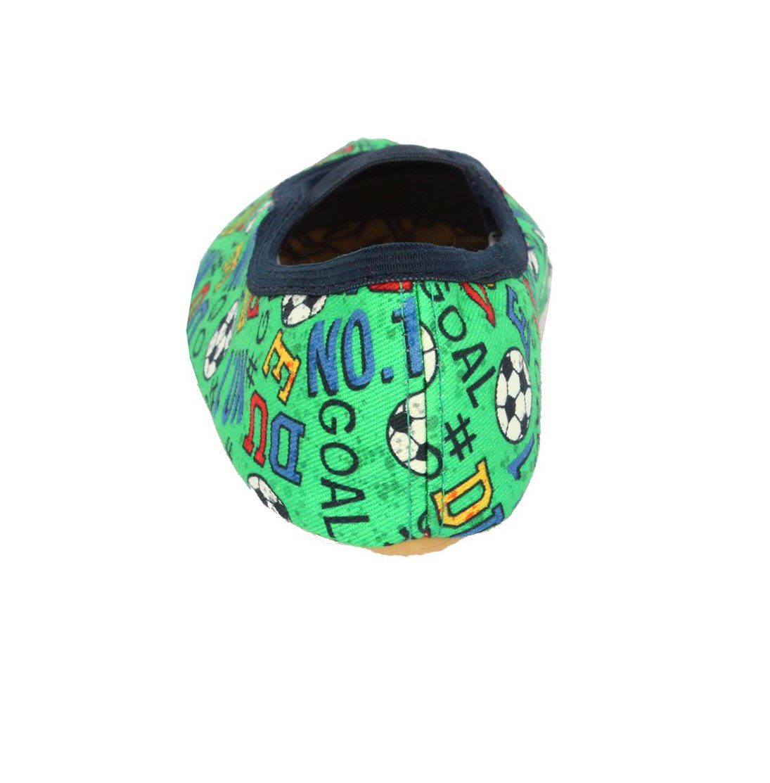 Beck Schläppchen Goal mit Ristgummi Gymnastikschuh (Barfußschuhe, für schmale Füße und kleine Kinder besonders geeignet., ab Gr. 18/19 erhältlich) rutschfeste Laufsohle, atmungsaktive Baumwolle