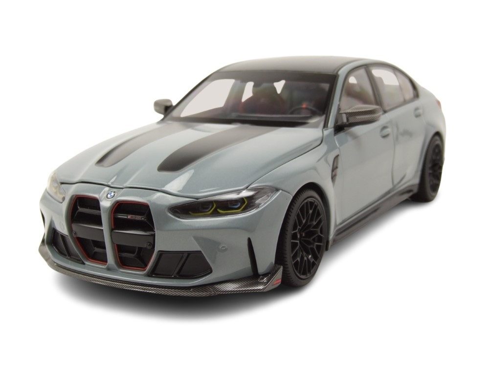 Minichamps Modellauto BMW M3 CS 2023 grau metallic, Maßstab 1:18