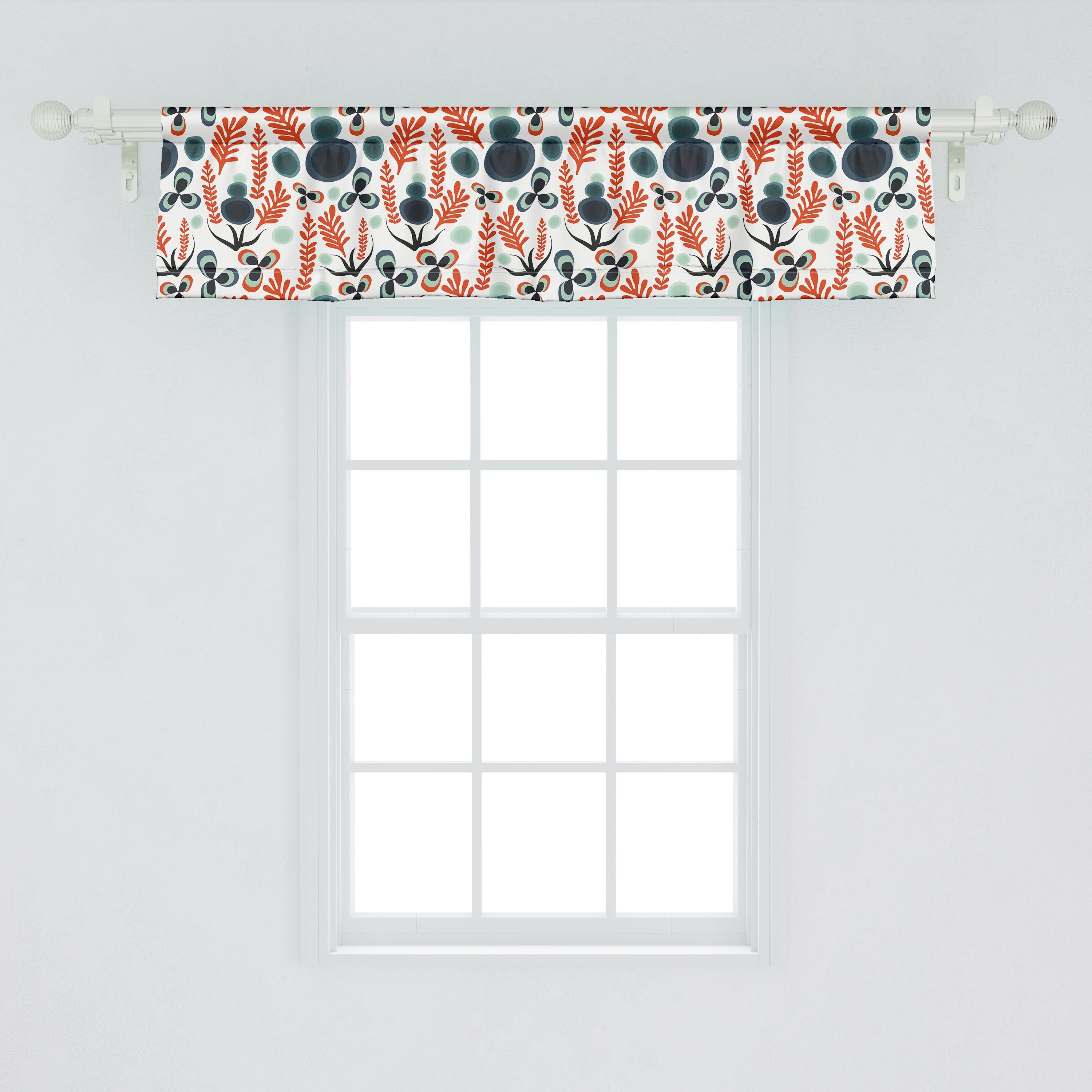 Scheibengardine Vorhang Gartenkunst Abakuhaus, Abstrakt Quirky mit Schlafzimmer für Stangentasche, Microfaser, Dekor Moderne Volant Küche