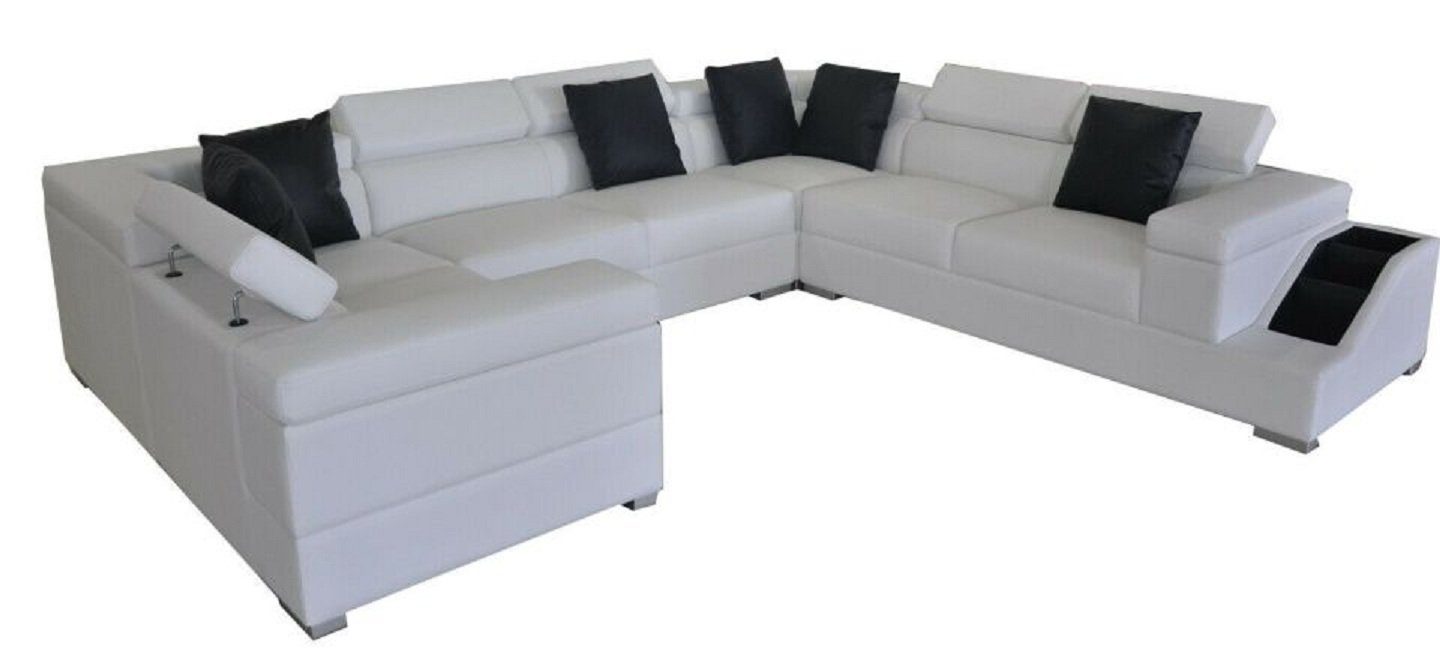 JVmoebel Ecksofa, Ledersofa Couch Wohnlandschaft Design Sofa Modern Eck U-Form