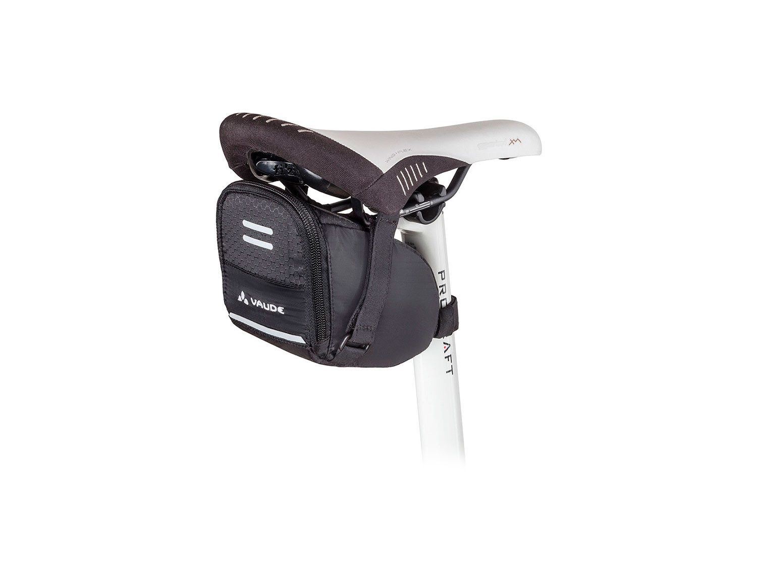 VAUDE Fahrradtasche Race Light Satteltasche Klettbefestigung Fahrradtasche, Reflektierende ElementeXL