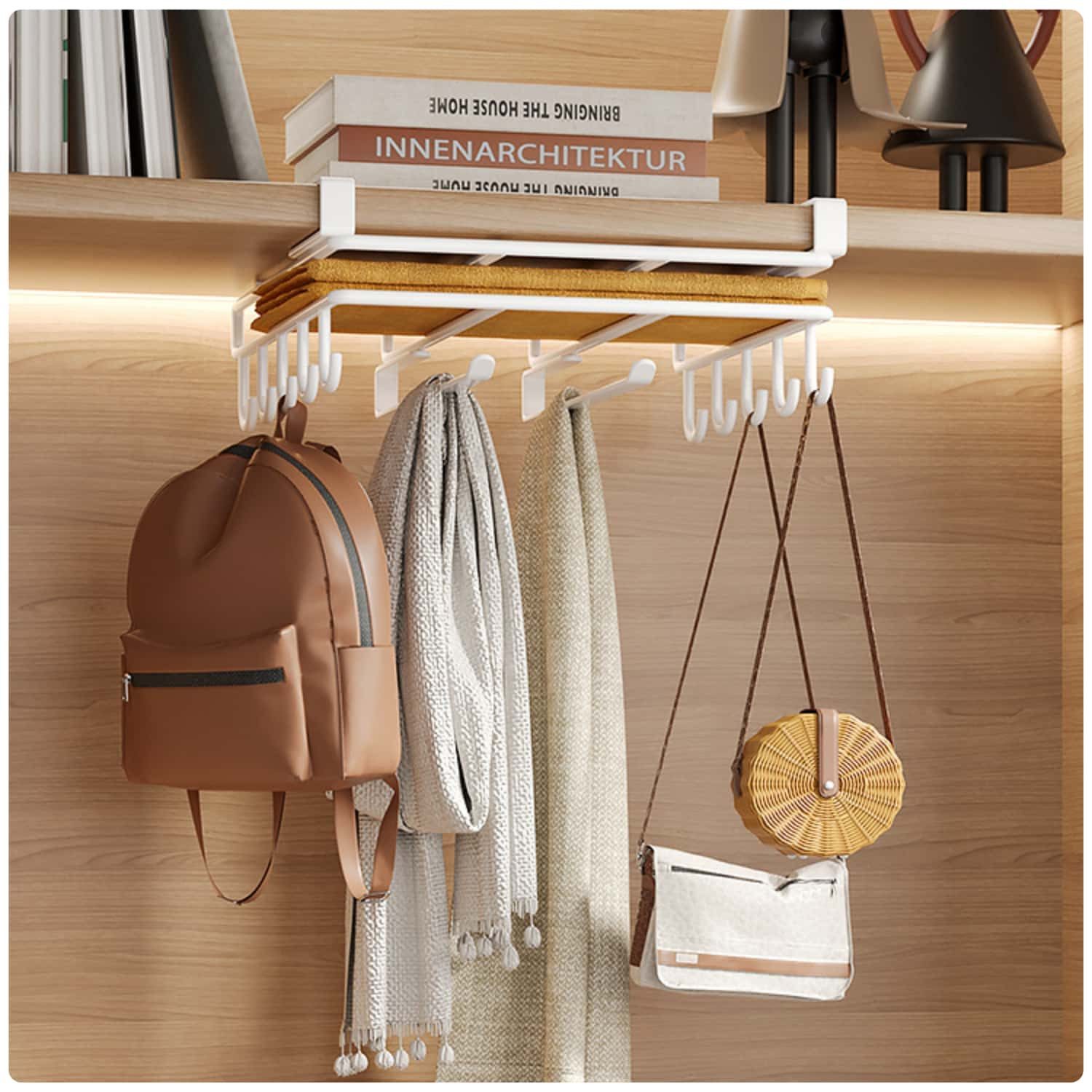 ibettertec Wandgarderobe Hängeregale Garderobenhaken mit Haken günstig online kaufen
