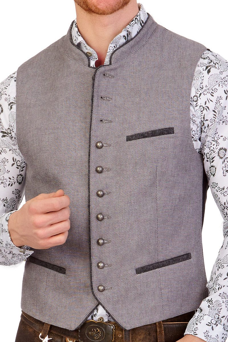 MarJo Trachtenweste Trachtenweste - AGAN - hellgrau, moos günstig online kaufen