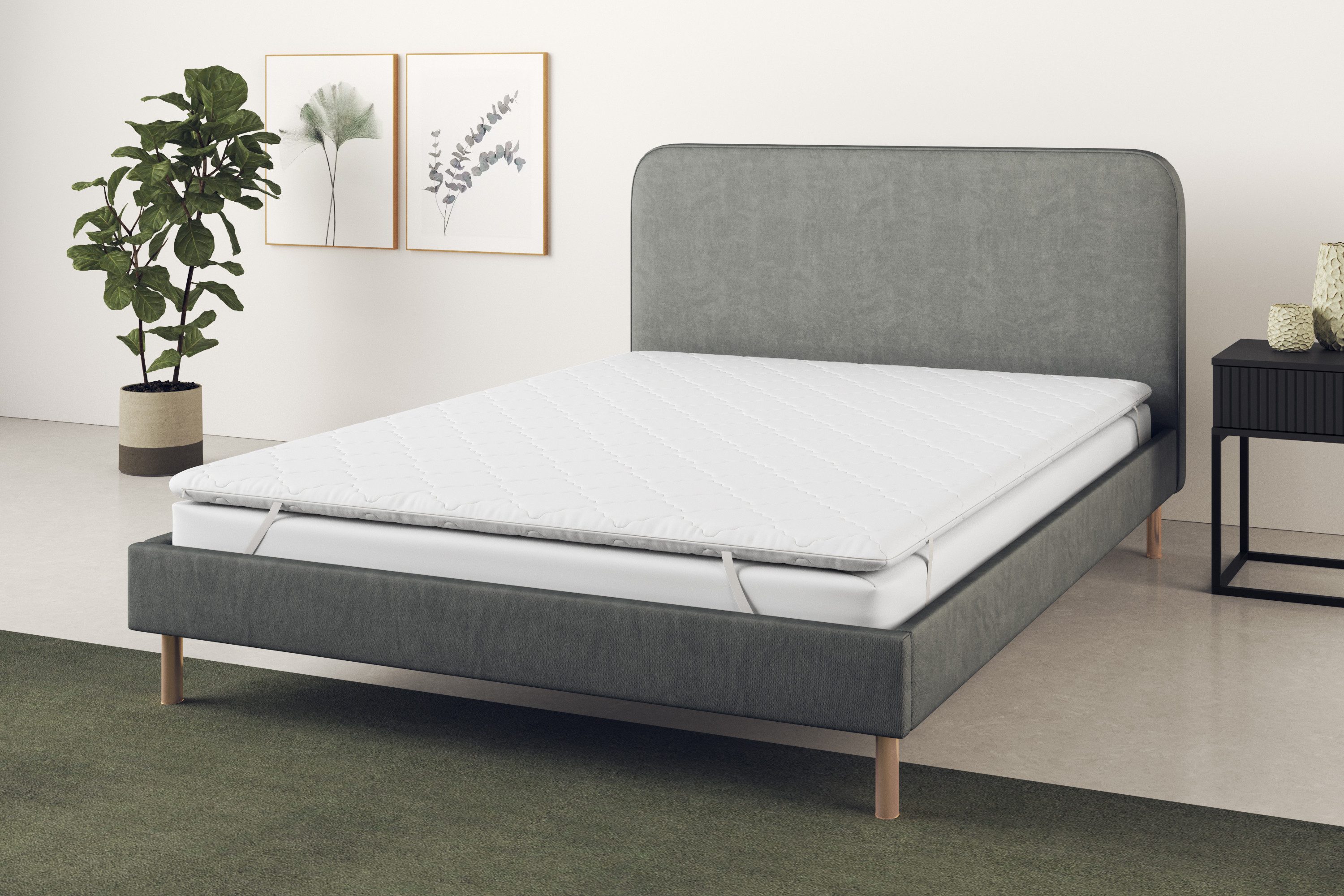 OTTO home, Topper Isay, Topper 90x200, 140x200, 180x200 cm, 6 cm hoch, Komfortschaum, Matratze, Boxspringbett, Allergiker geeignet (Hausstauballergiker)
