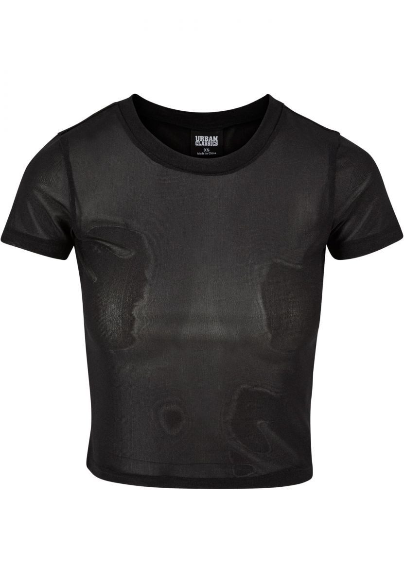 T-Shirt Urban Classics Damen Ladies Short Mesh Tee