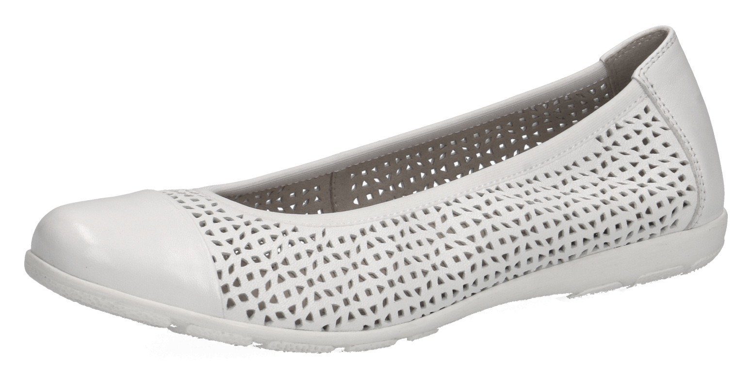 Caprice Ballerina Slipper, Sommerschuh, Schlupfschuh mit Perforation