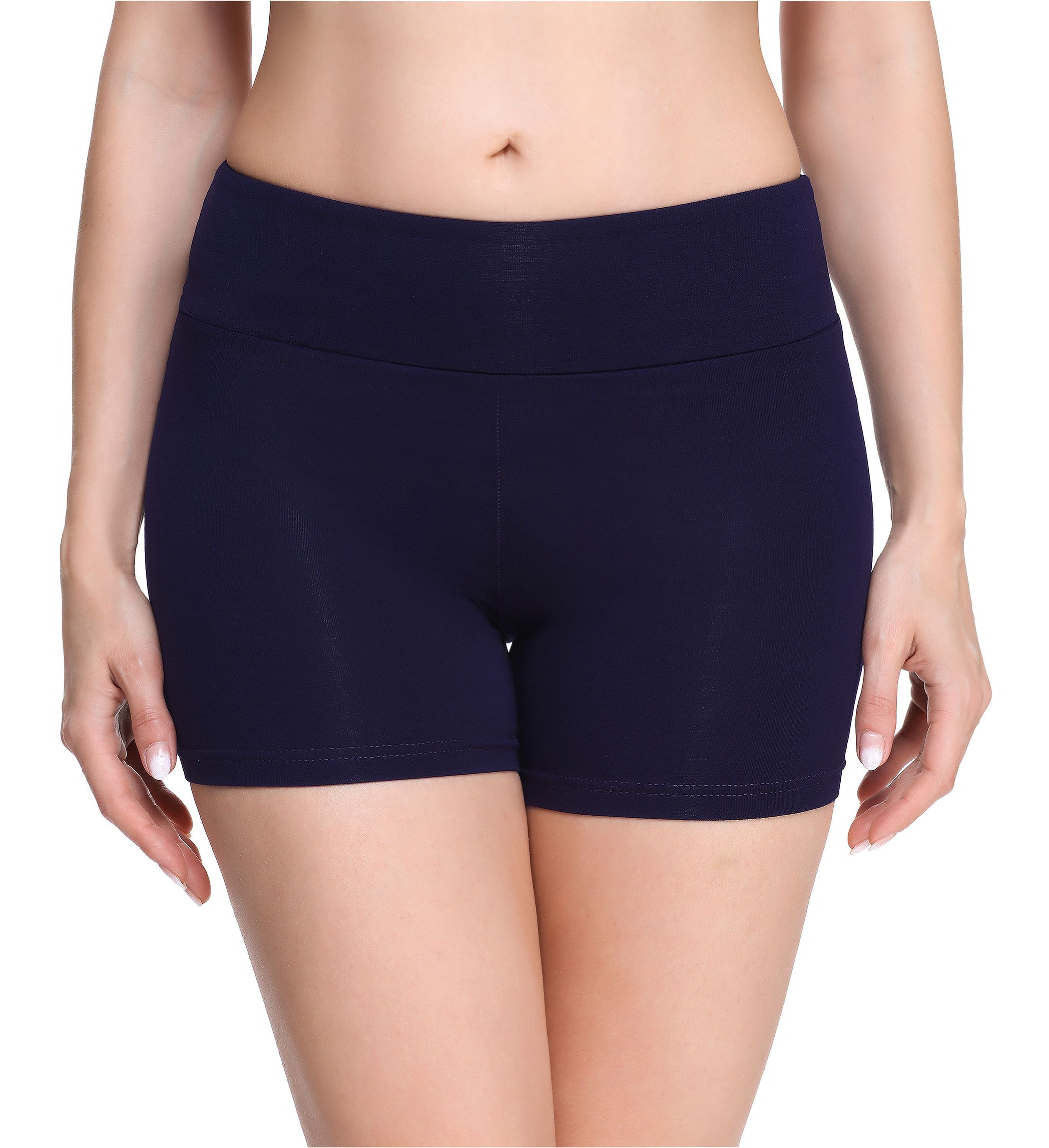 Merry Style Leggings Damen Shorts Radlerhose Unterhose Hotpants kurze Hose  Boxershorts aus Viskose MS10-284 (1-tlg) elastischer Bund