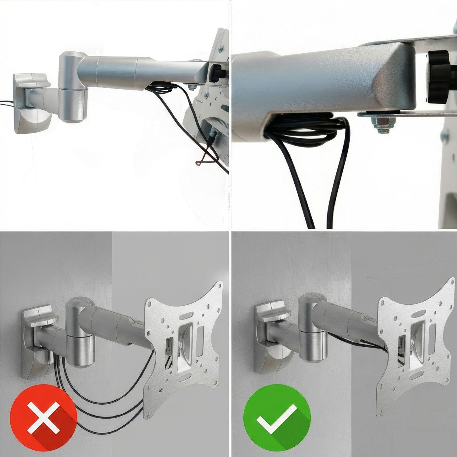 Maclean TV-Wandhalterung MC-503S, (bis 50 Zoll, Schwenkarm Wandhalterung 23" - 50" Zoll)