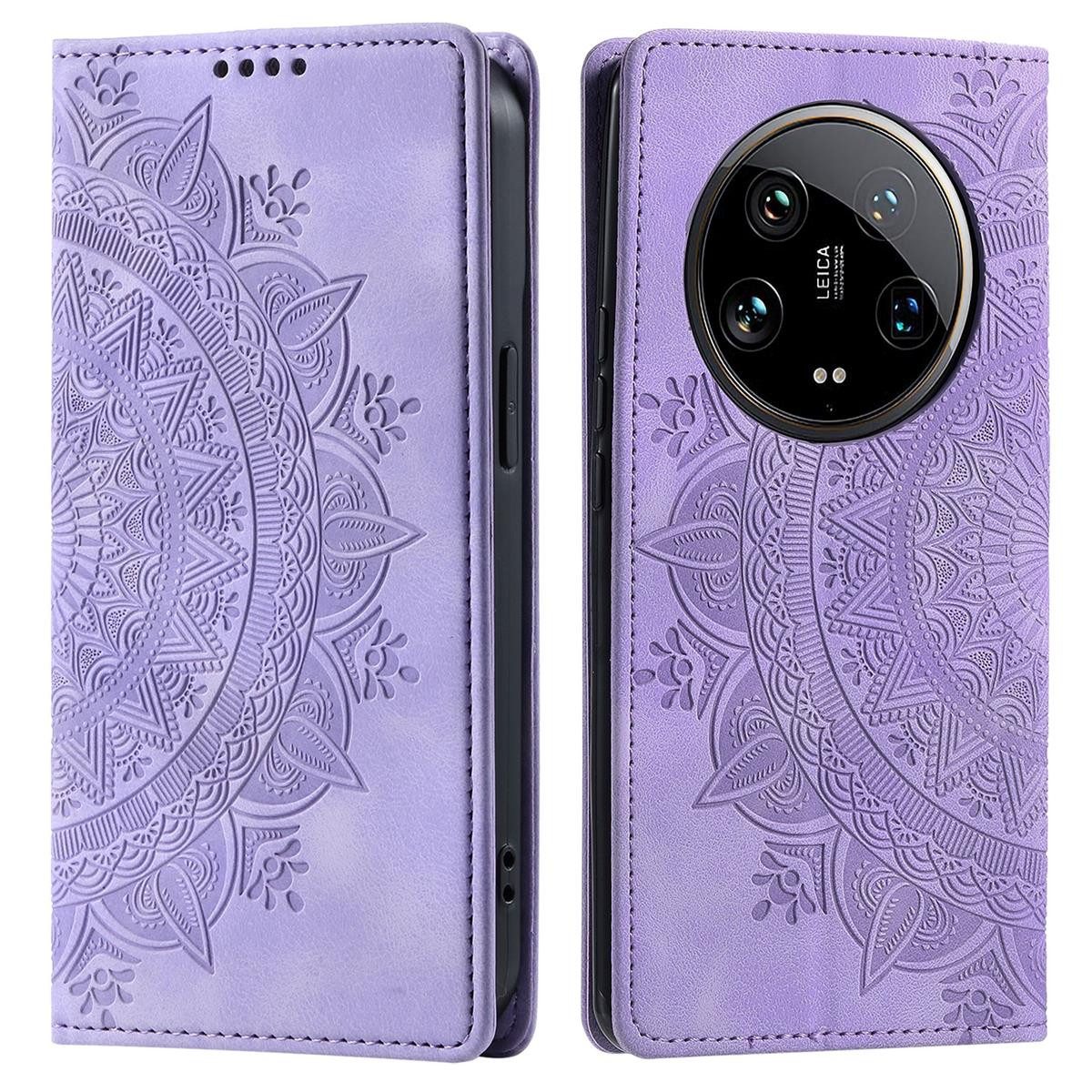 CoverKingz Handyhülle Hülle für Xiaomi 14 Ultra Handyhülle Flip Case Cover Tasche Etui, Mandala