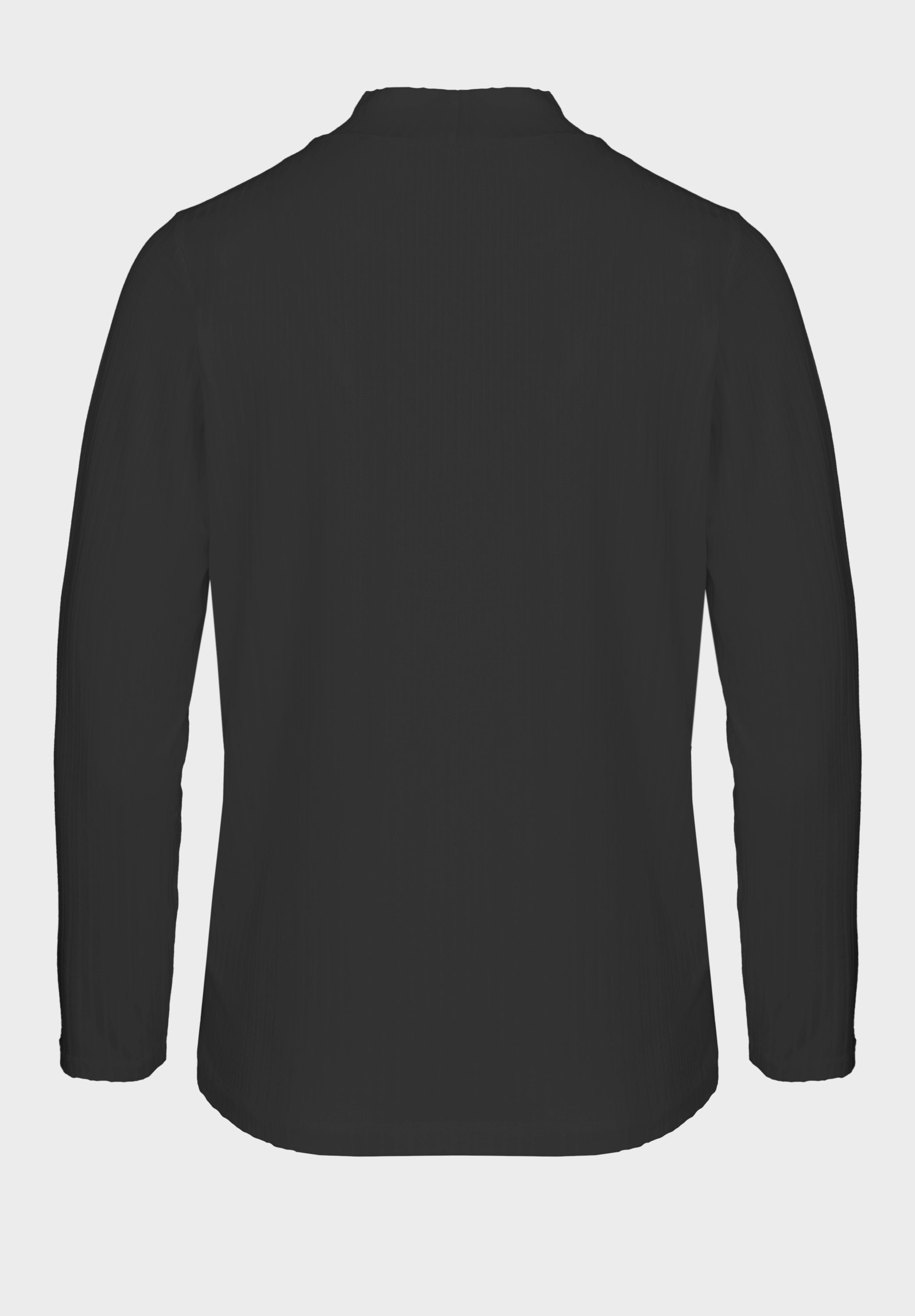 Langarmshirt in mit modernem GRETA bianca black Turtle-Neck Trendfarben coolen