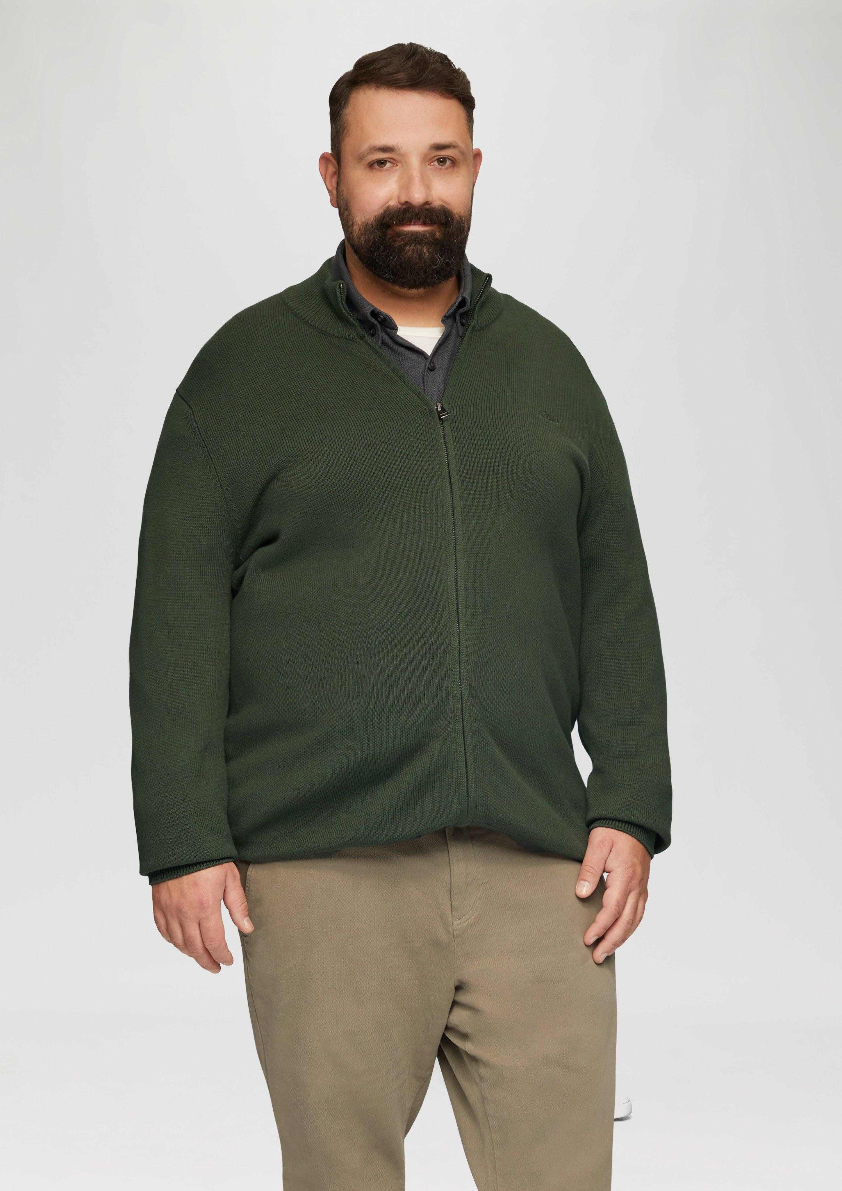 s.Oliver Outdoorjacke Strickjacke mit Stehkragen und günstig online kaufen