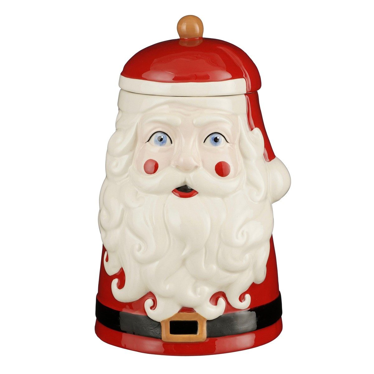 House of Seasons Vorratsdose House of Seasons Celebration Vorratstopf Weihnachtsmann rot - l16xb16x, Tonware