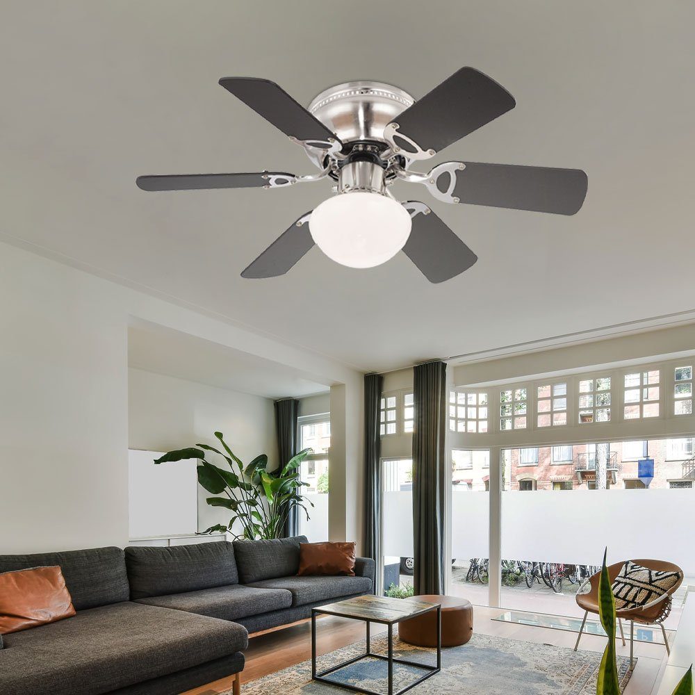 etc-shop Deckenventilator, LED Decken Lampe Ventilator Lüfter Kühler Zugschalter Beleuchtung