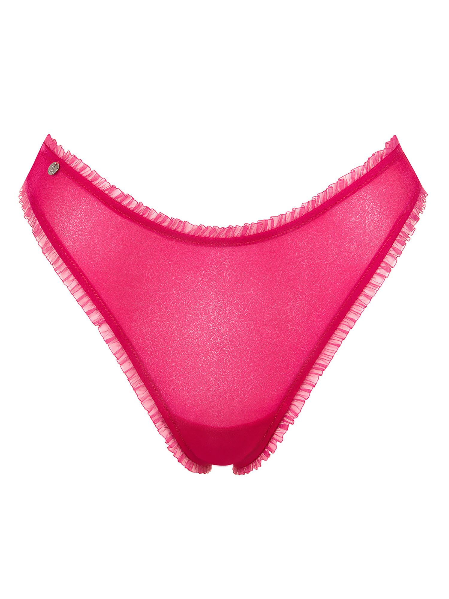 String Damen Brasilslip, High-Leg Shiny Star