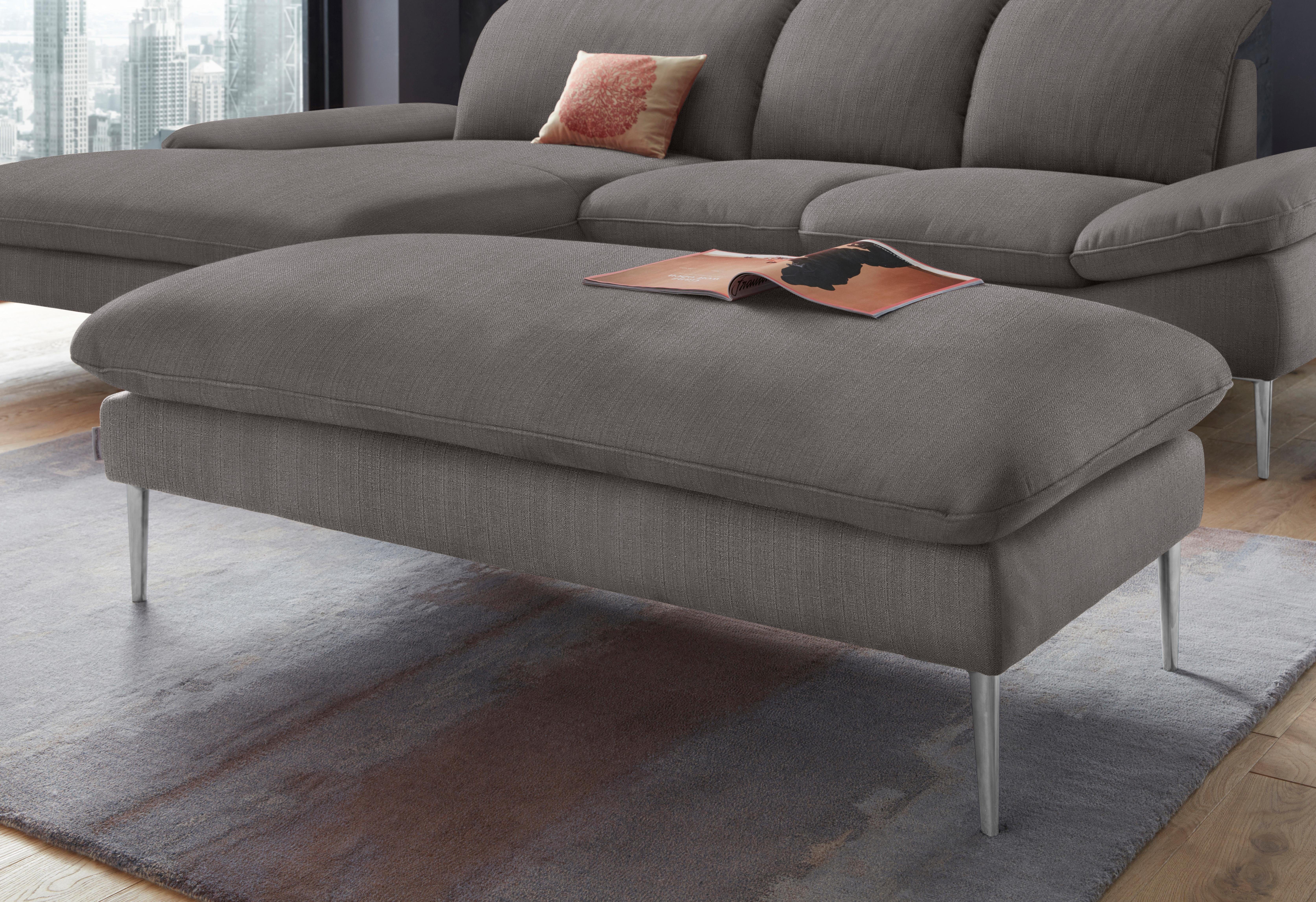W.SCHILLIG Hocker enjoy&MORE, Füße Chrom glänzend, Breite 151 cm