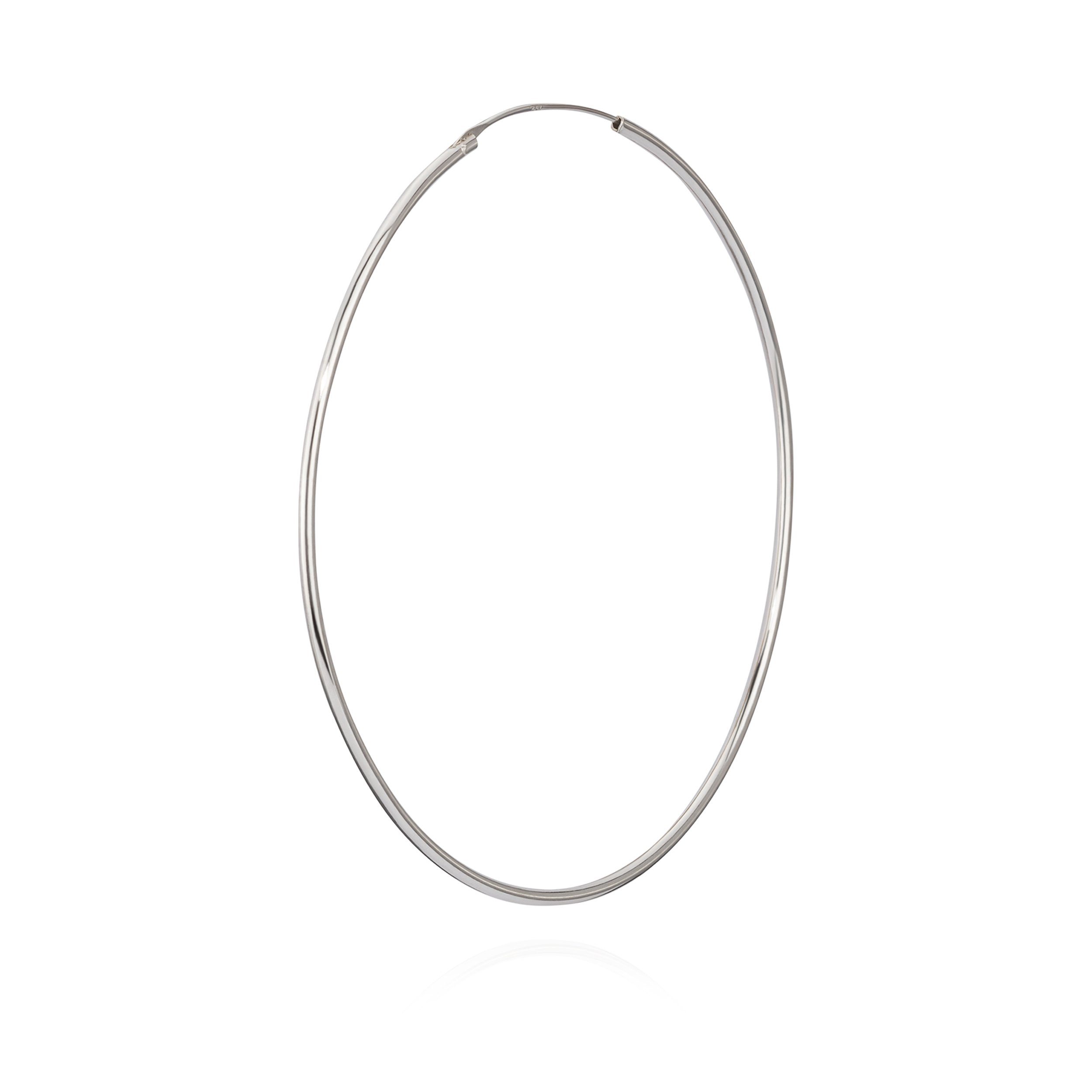 Single-Creole Einzel 925 Silber 70mm Ohrring Ohrschmuck 5172