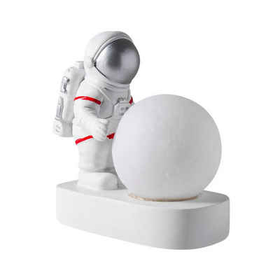 COFI 1453 Nachttischlampe Astronauten-Nachtlampe mit Mondmotiv stehender Mann Dekoration