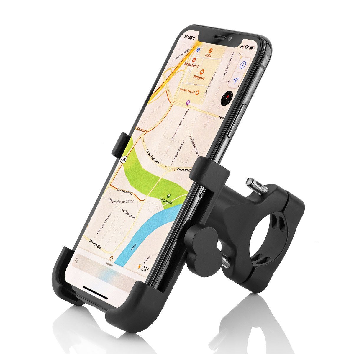Smartphone-Halterung Aluminium Motorrad-/ Fahrradhalterung für Smartphones, Handy-Halterung