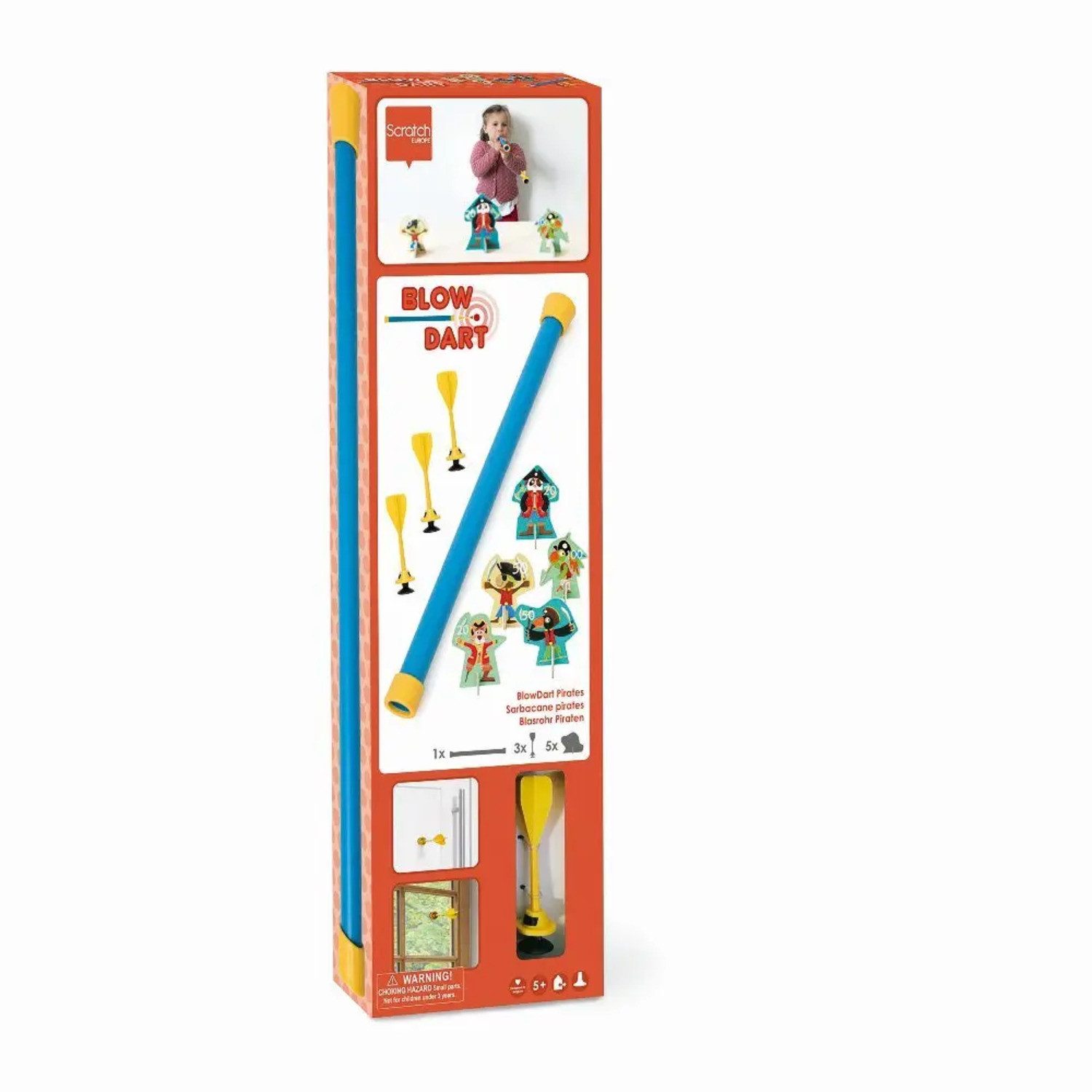 SCRATCH Spiel SCRATCH - Blasrohr Dart Set Piraten