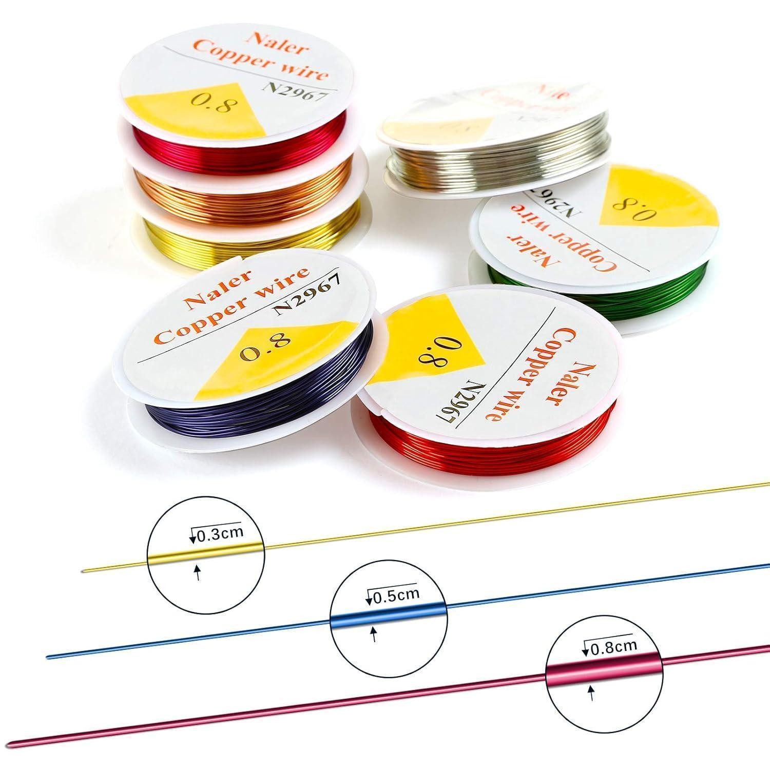 LuxusKollektion Schmuckdraht Kupferdraht Basteldraht Schmuckdraht Set Farben Basteln 0.8mm 4m 10