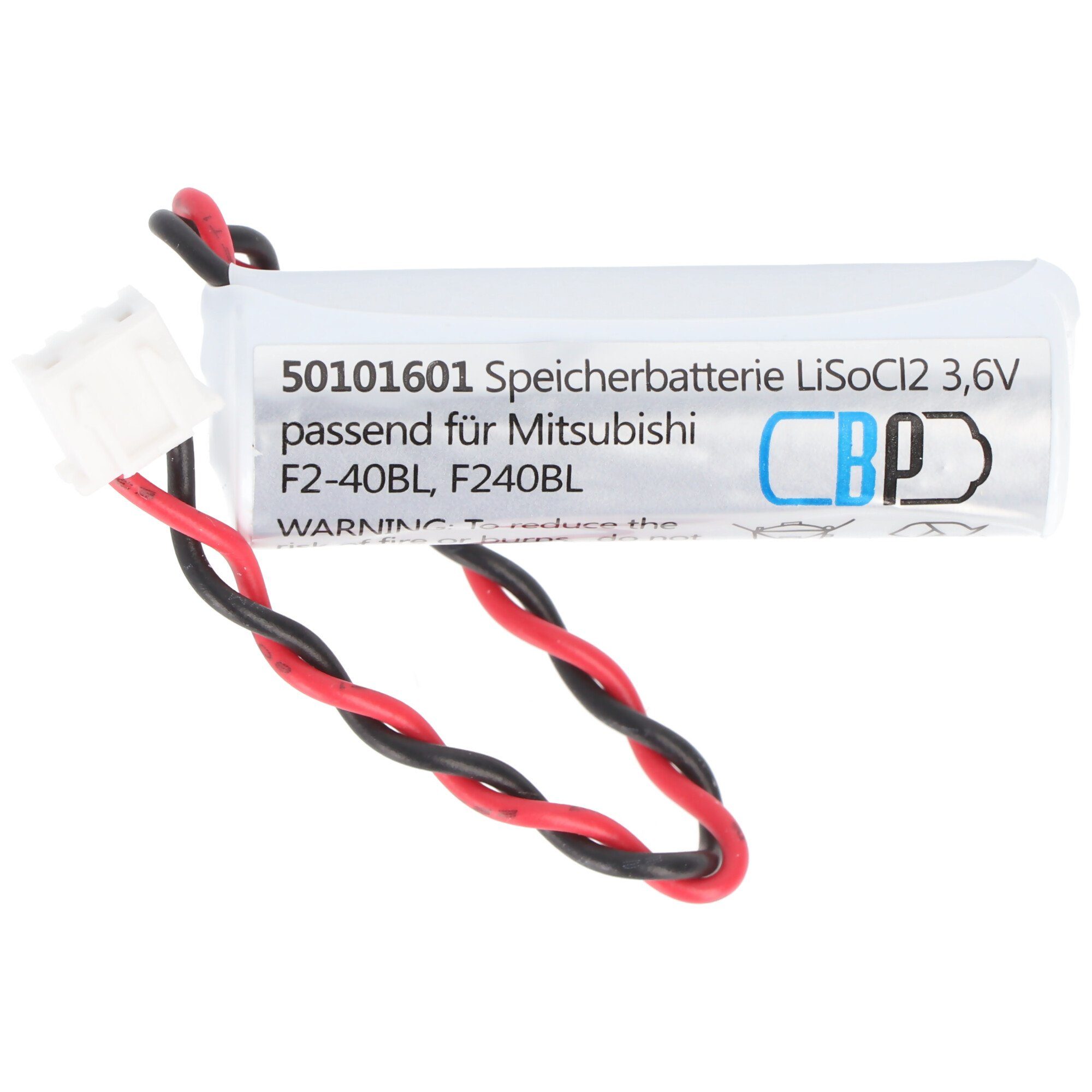 Batterie passend für die Maxell ER-6C Batterie mit Kabel und Stecker Batterie