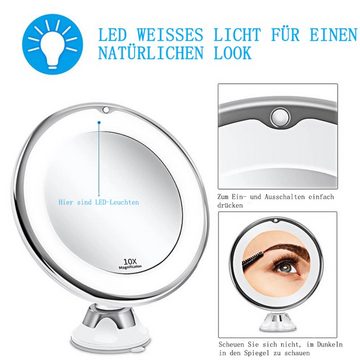 GelldG Kosmetikspiegel Kosmetikspiegel 10-Fach LED Schminkspiegel