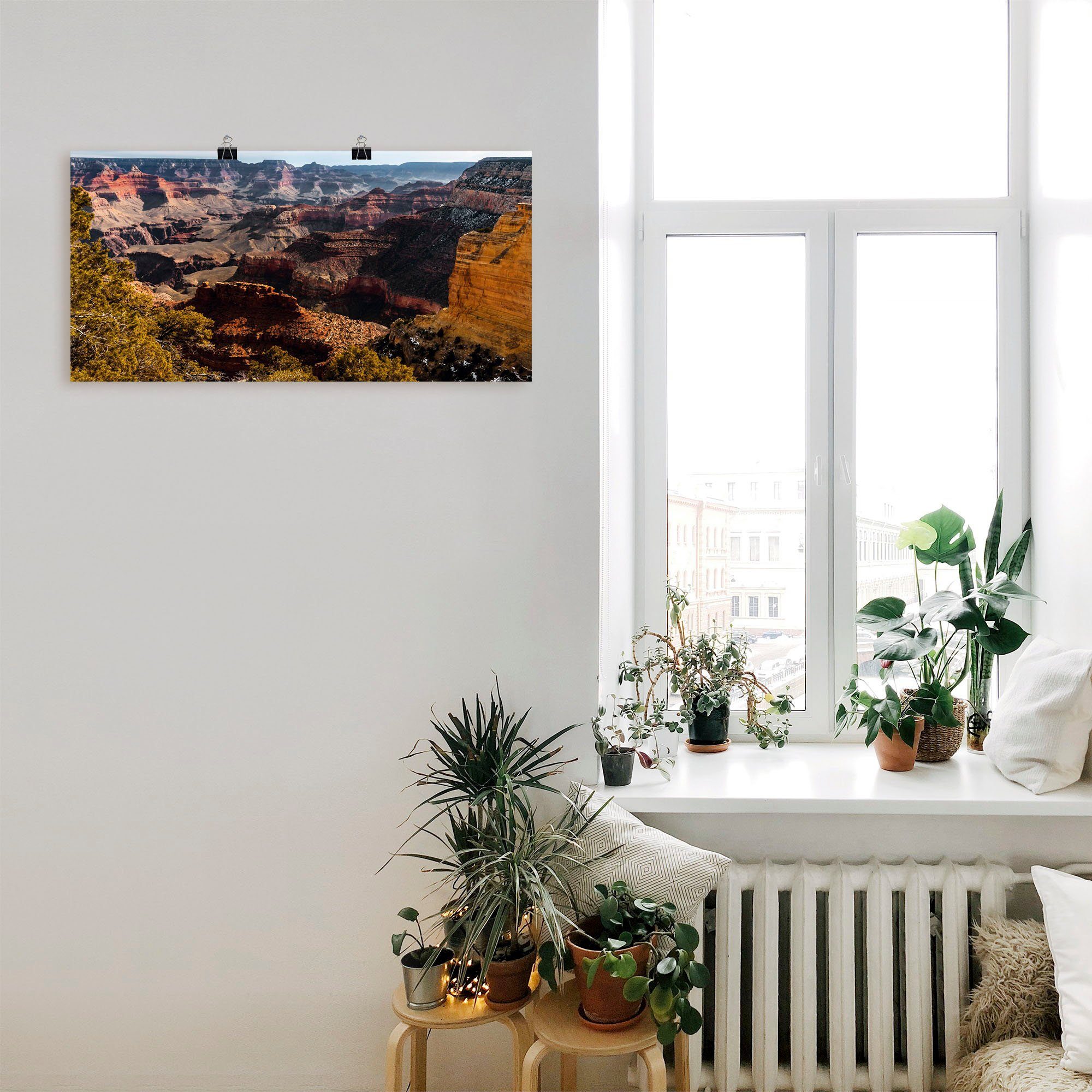 Größen Poster versch. Canyon, in Wandaufkleber Leinwandbild, oder (1 Artland Grand Felsen als St), Wandbild Alubild,