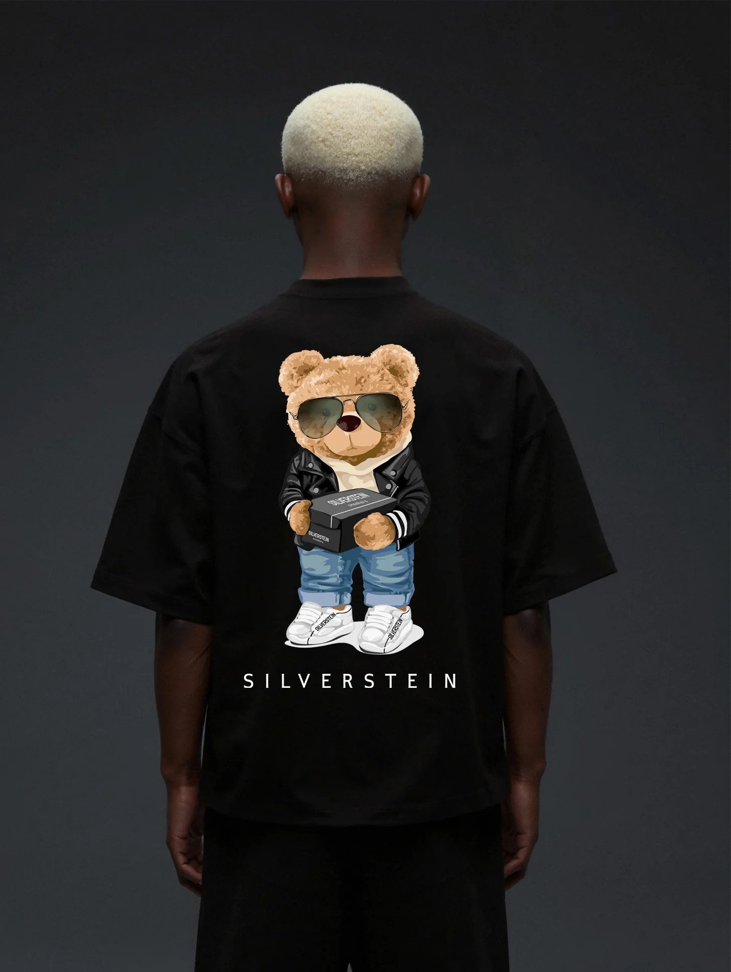 SILVERSTEIN OFFICIAL T-Shirt Black "Cool Sneaker Teddy" Unisex Schwarz Oversize T-Shirt SV-204 (1-tlg., 1x T-Shirt)