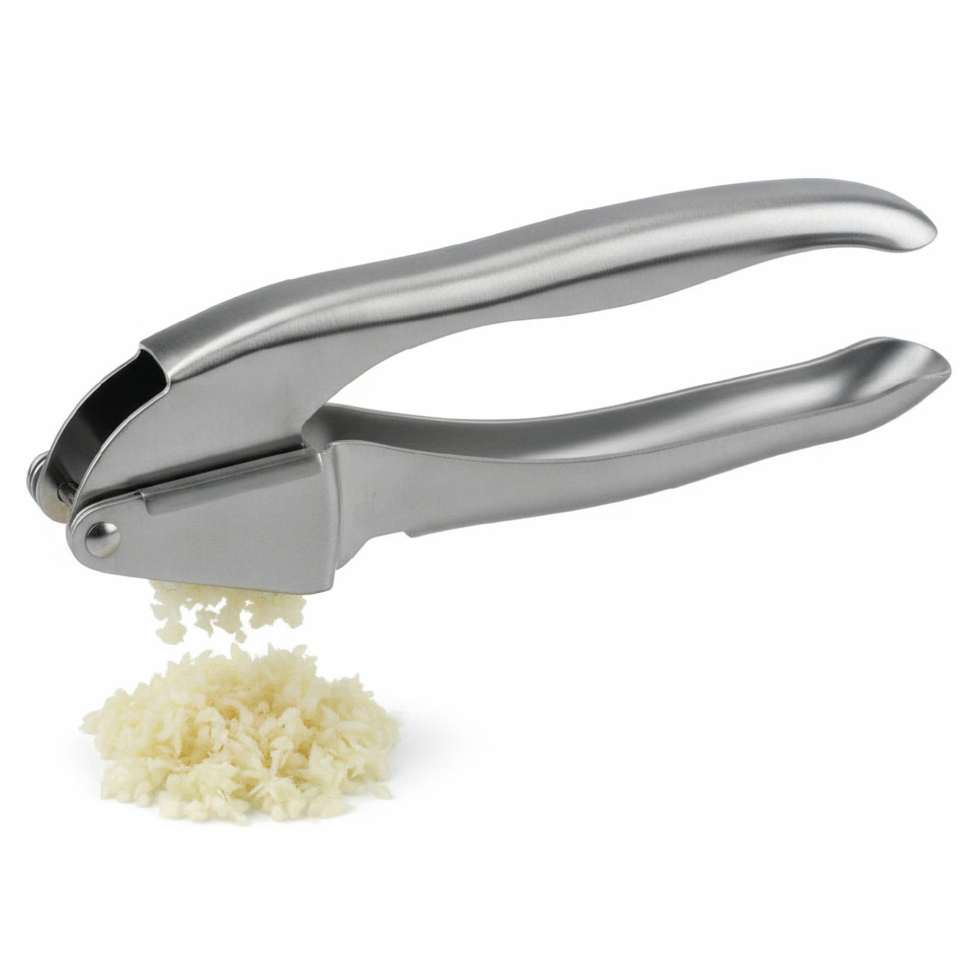 FMprofessional Knoblauchpresse Edelstahl, Knoblauchzerkleinerer, Küchenhelfer