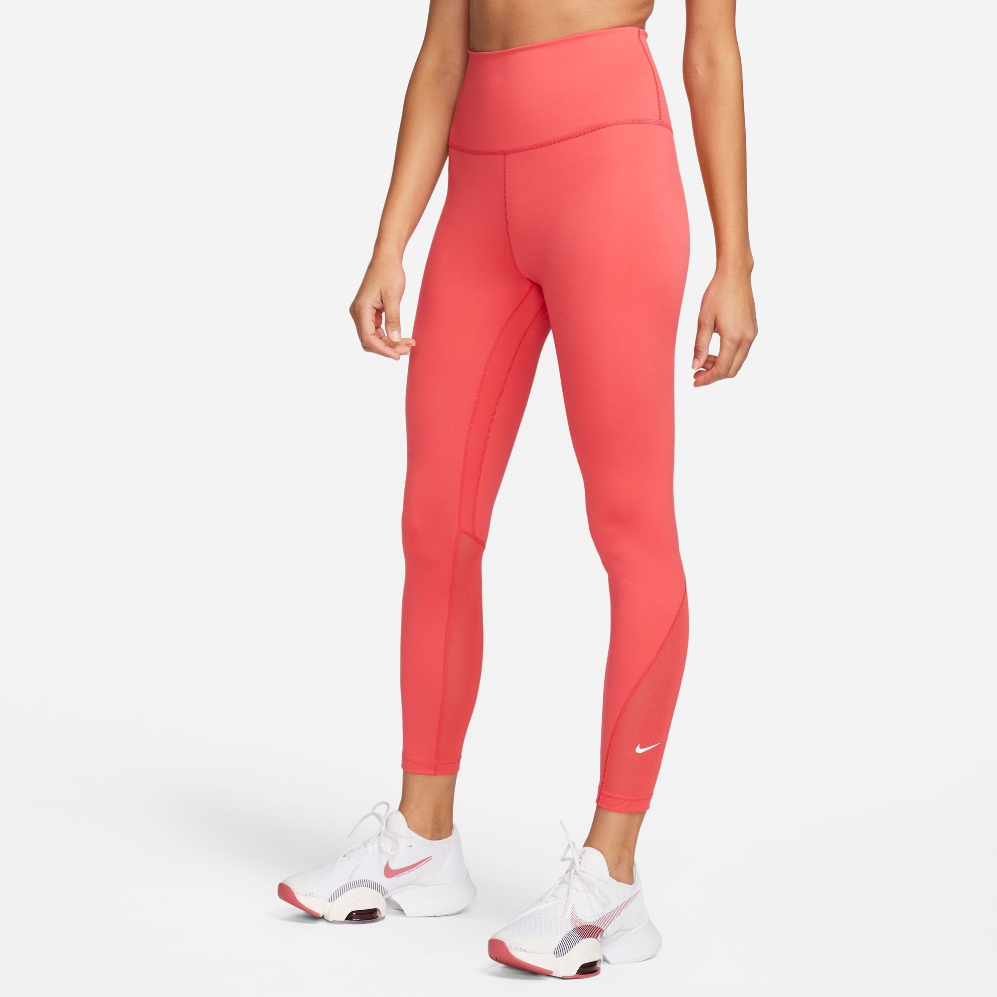 Nike Trainingstights ONE WOMEN'S HIGH-WAISTED / LEGGINGS LT FUSION RED/WHITE