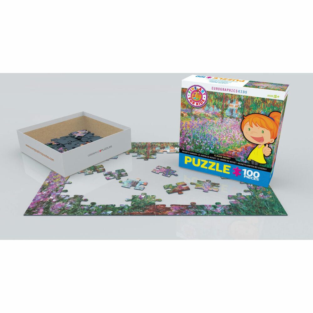EUROGRAPHICS Puzzle Monets Garten von Claude Monet, 100 Puzzleteile