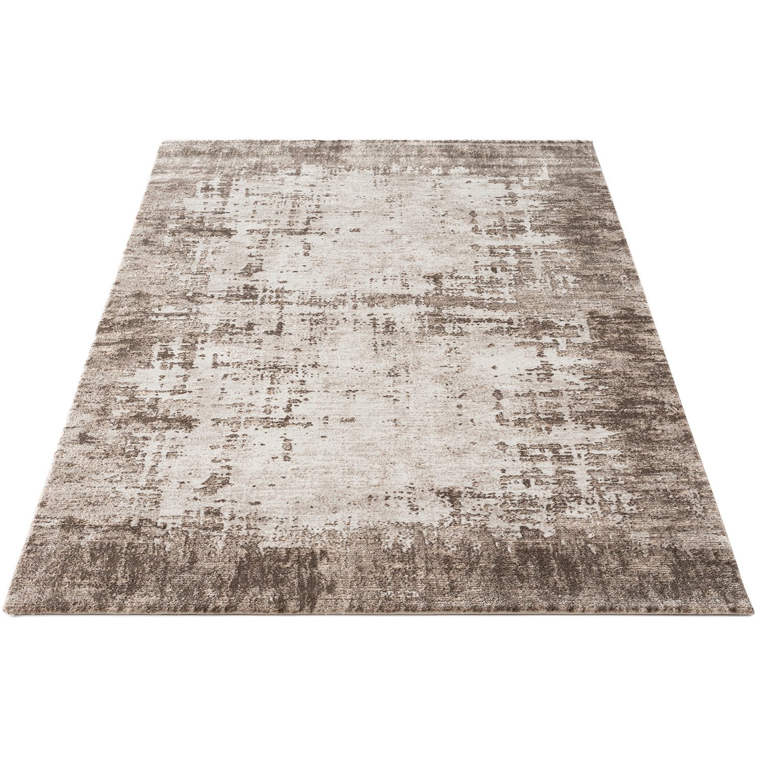 Designteppich Designer Wohnzimmer Teppich abstrakte Musterung modern Beige-Vizon